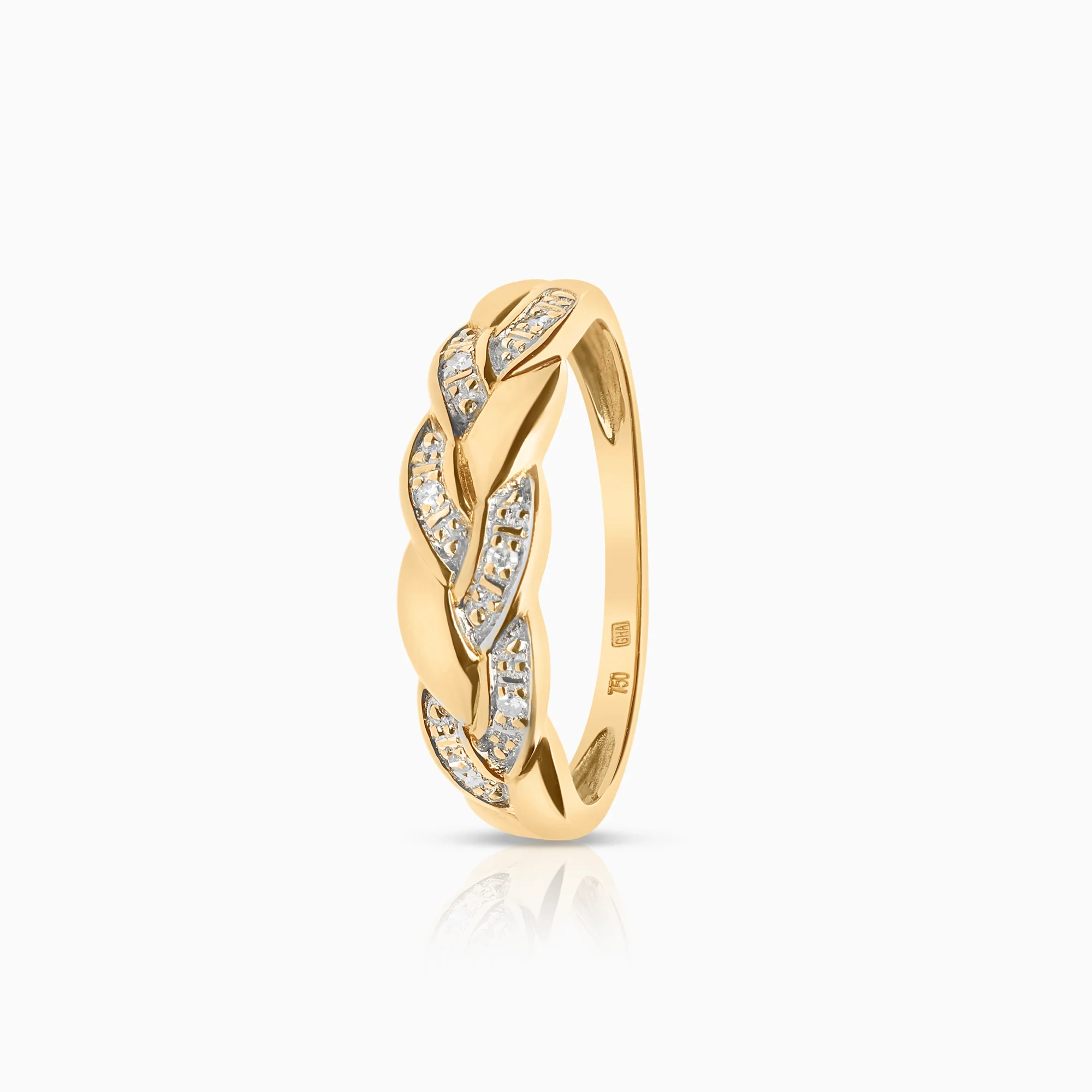 Diamond ring 0.03ct 18K gold