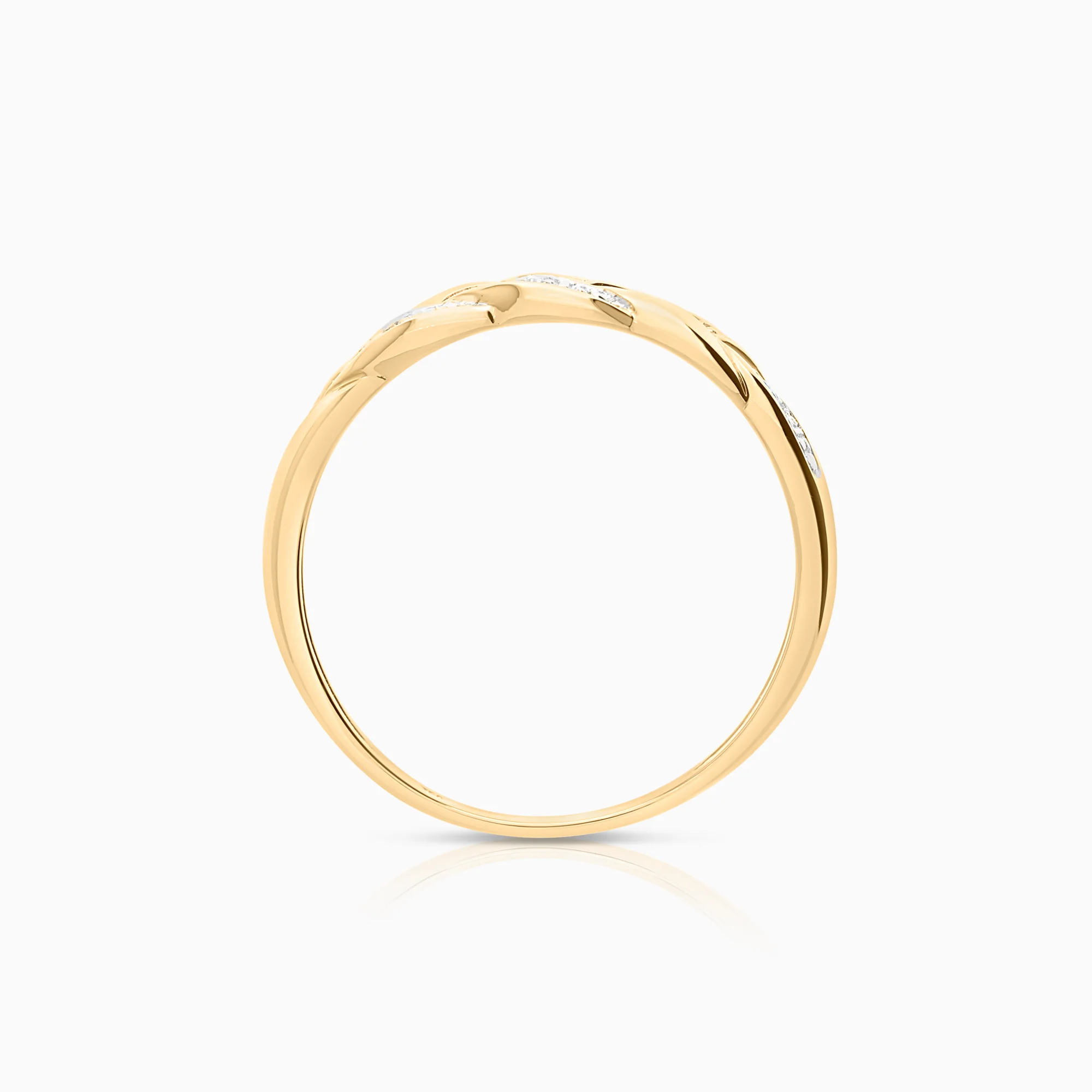 Diamond ring 0.03ct 18K gold - Image 2
