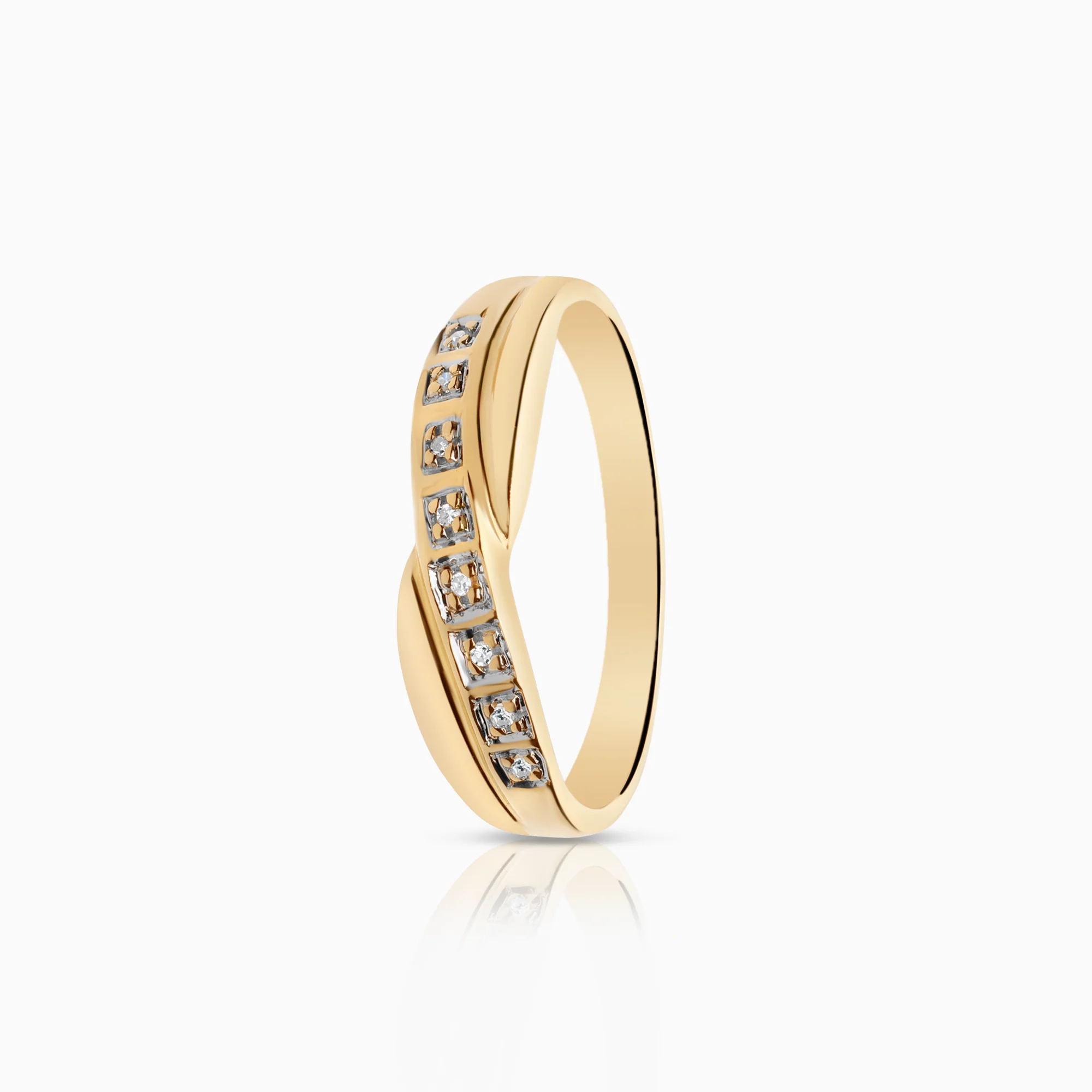 Diamond ring 0.03ct 18K gold