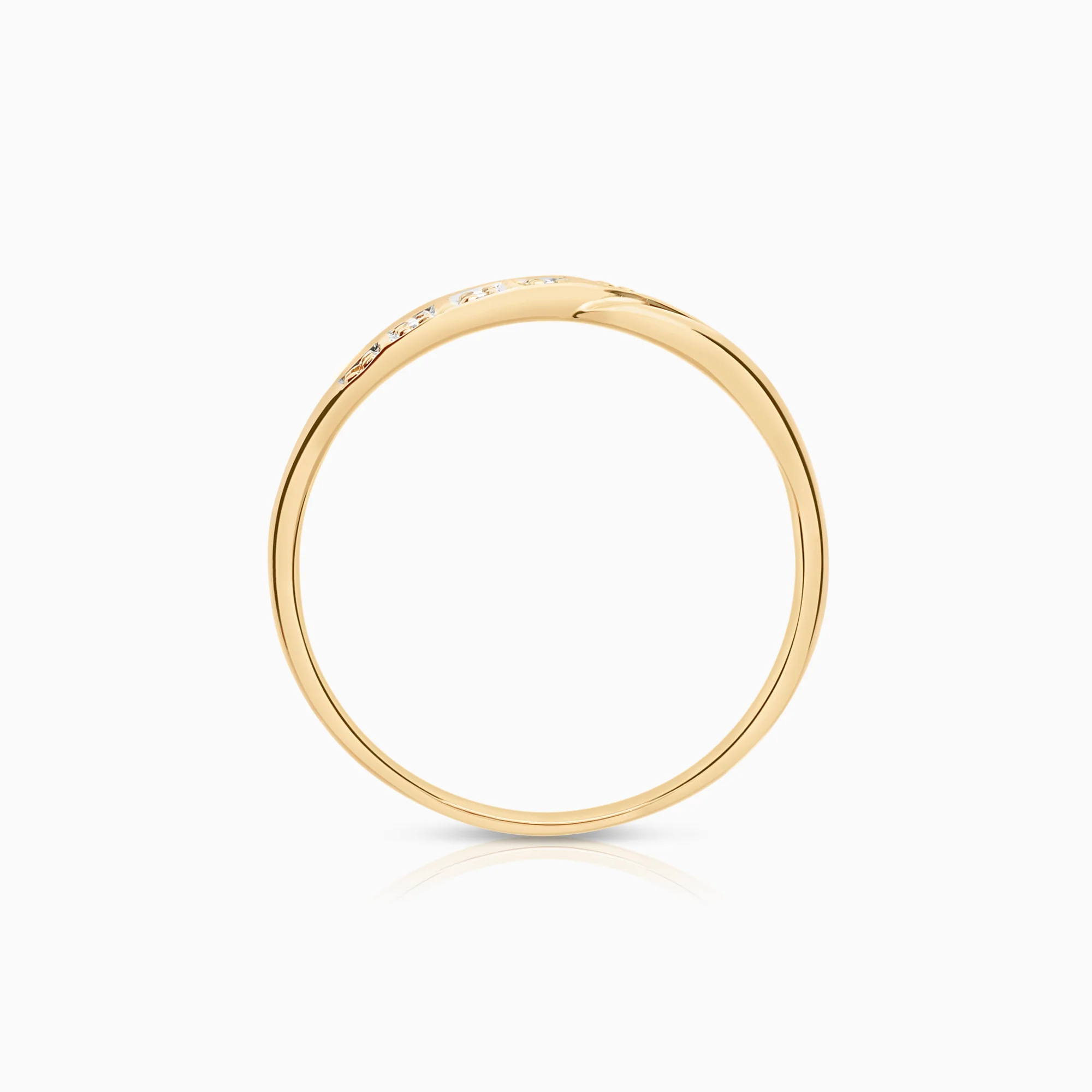 Diamond ring 0.03ct 18K gold - Image 2