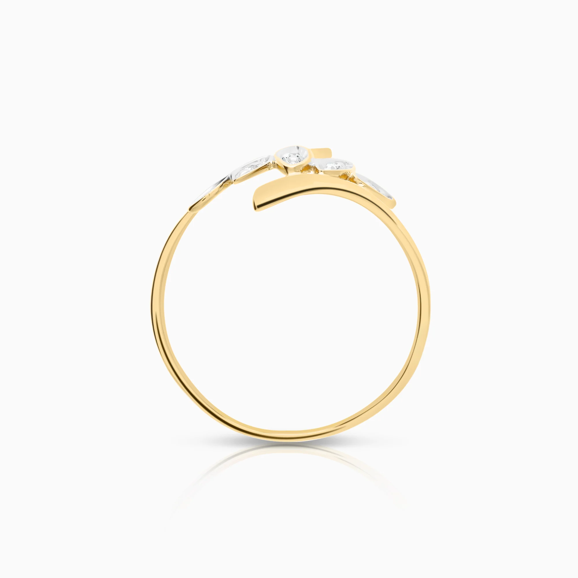 Diamond ring 0.03ct 18K gold - Image 2