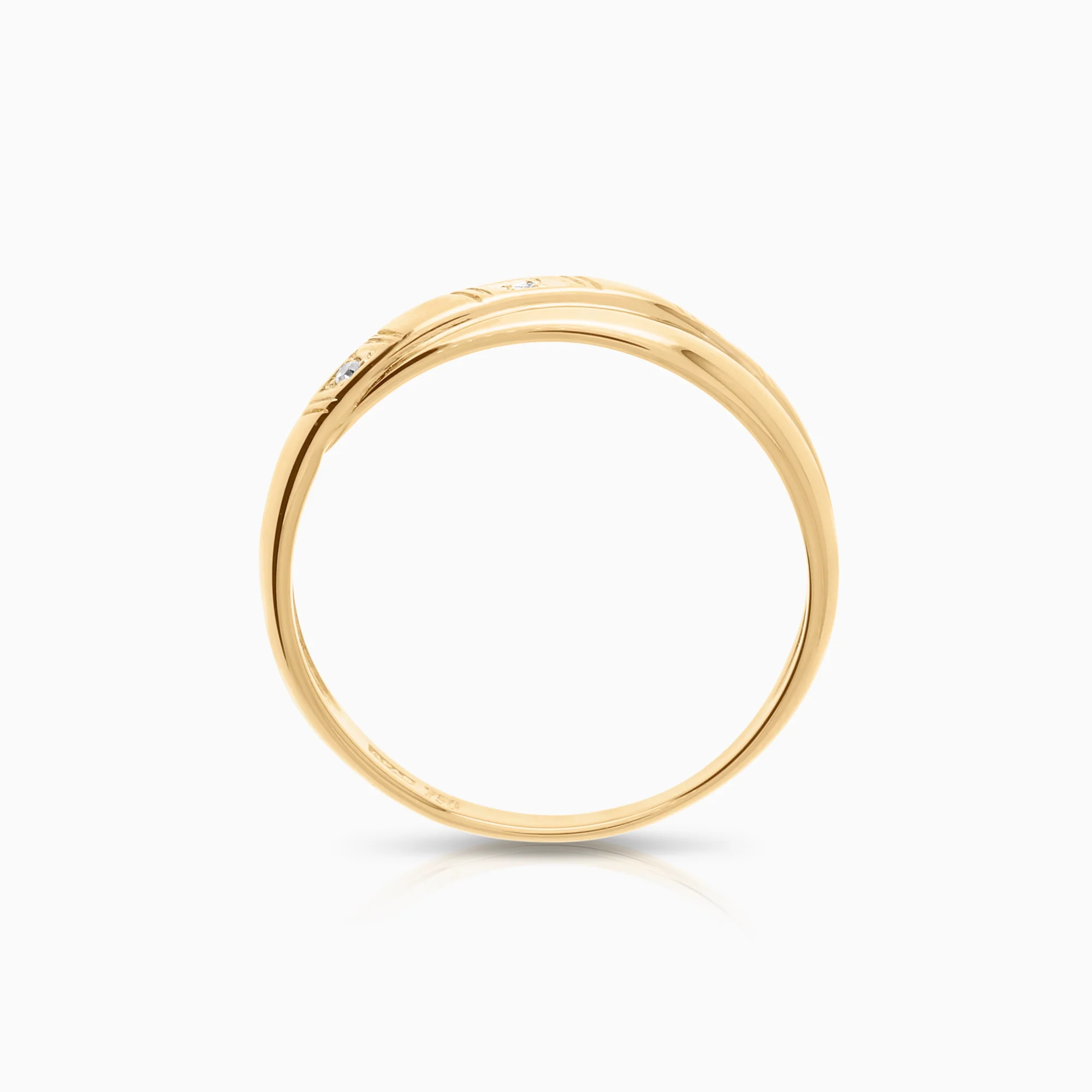 Diamond ring 0.03ct 18K gold - Image 2