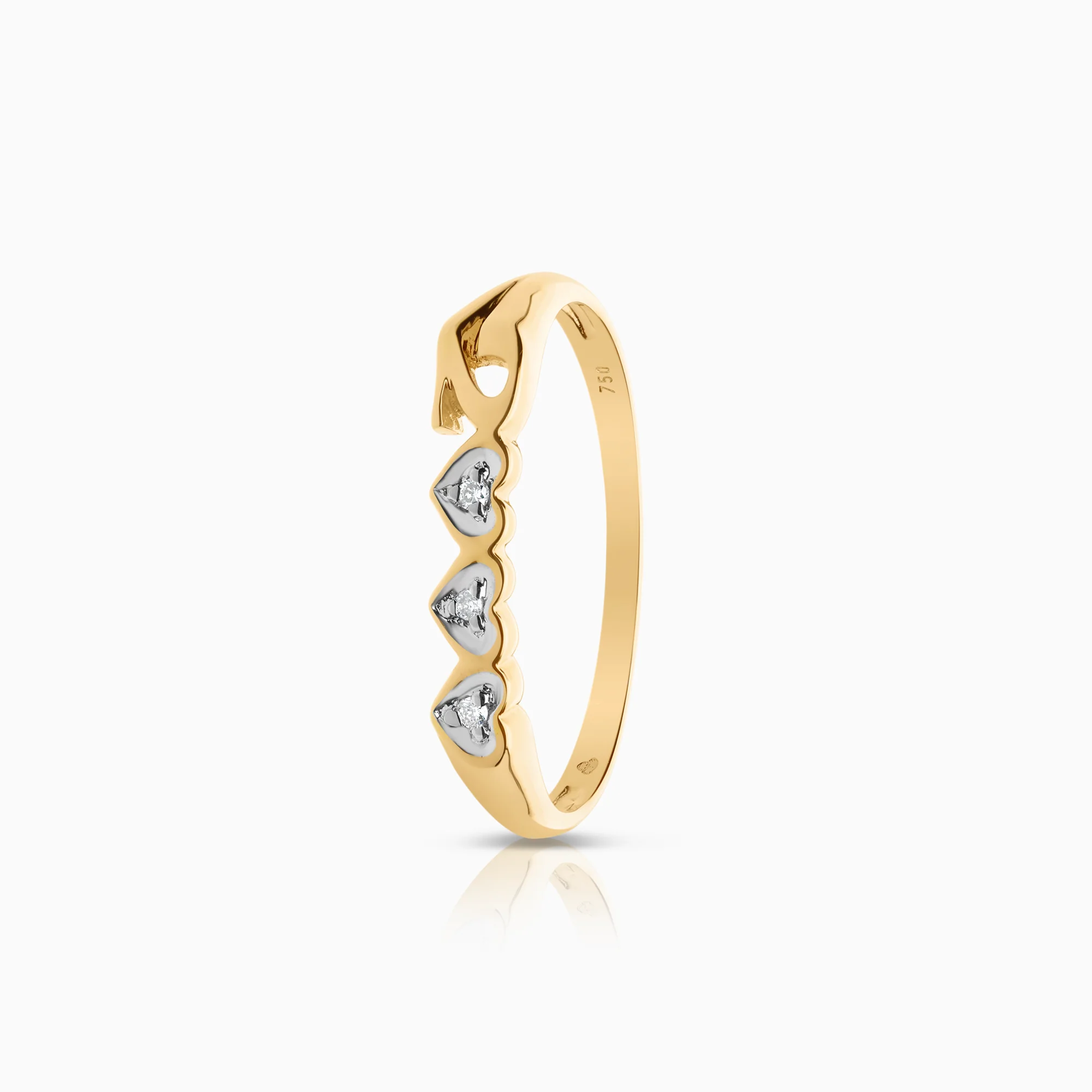 Diamond ring 0.03ct 18K gold