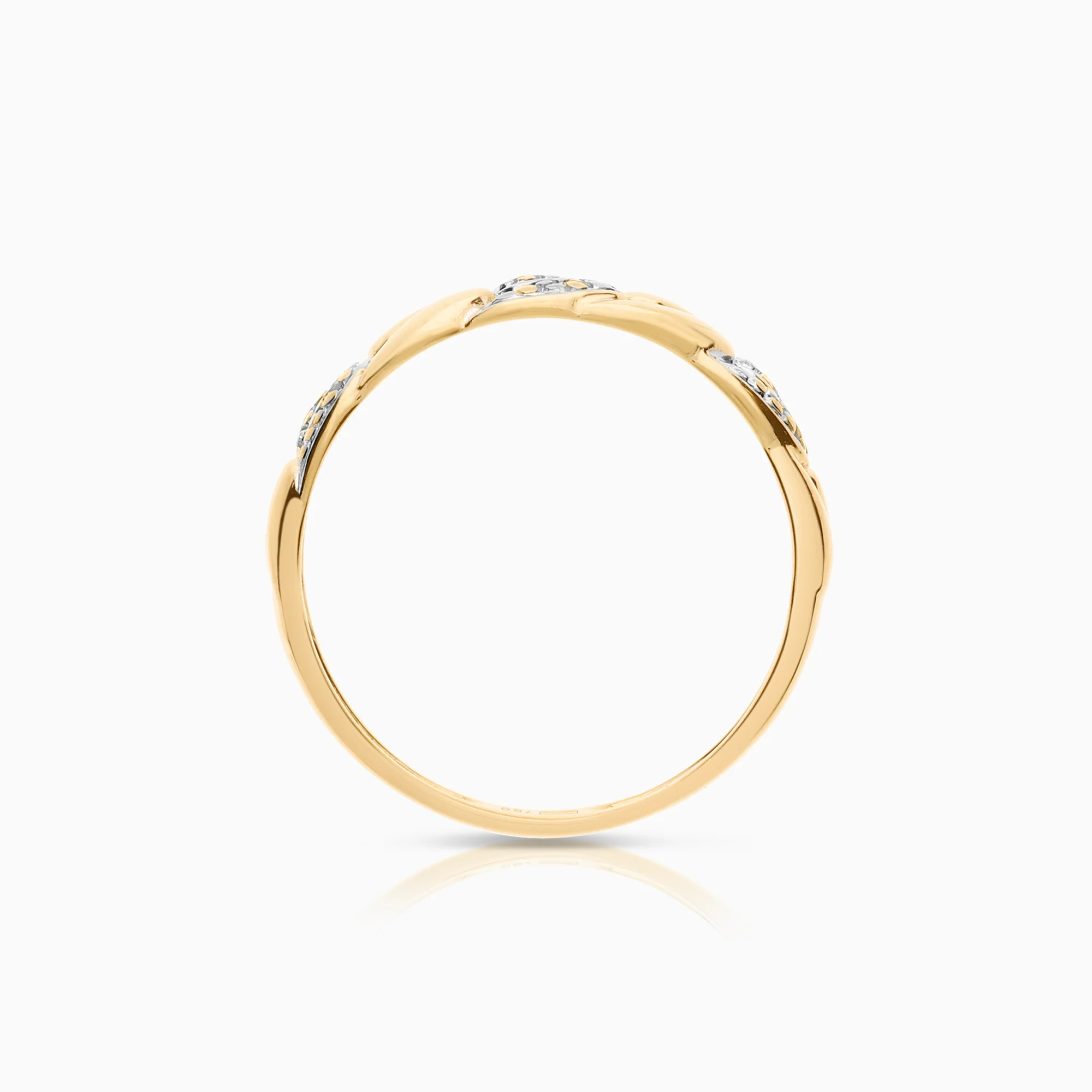 Diamond ring 0.03ct 18K gold - Image 2