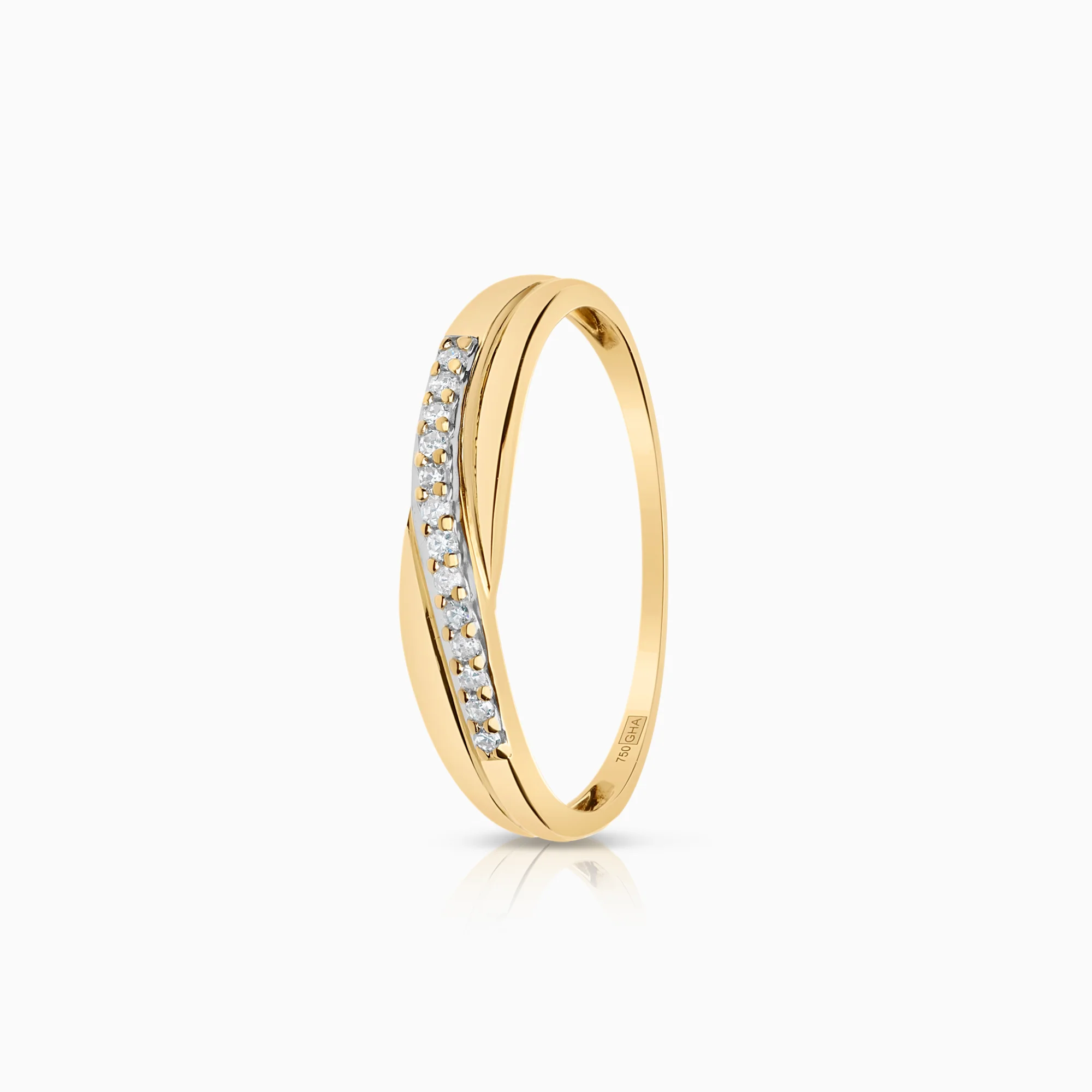 Diamond ring 0.05ct 18K gold