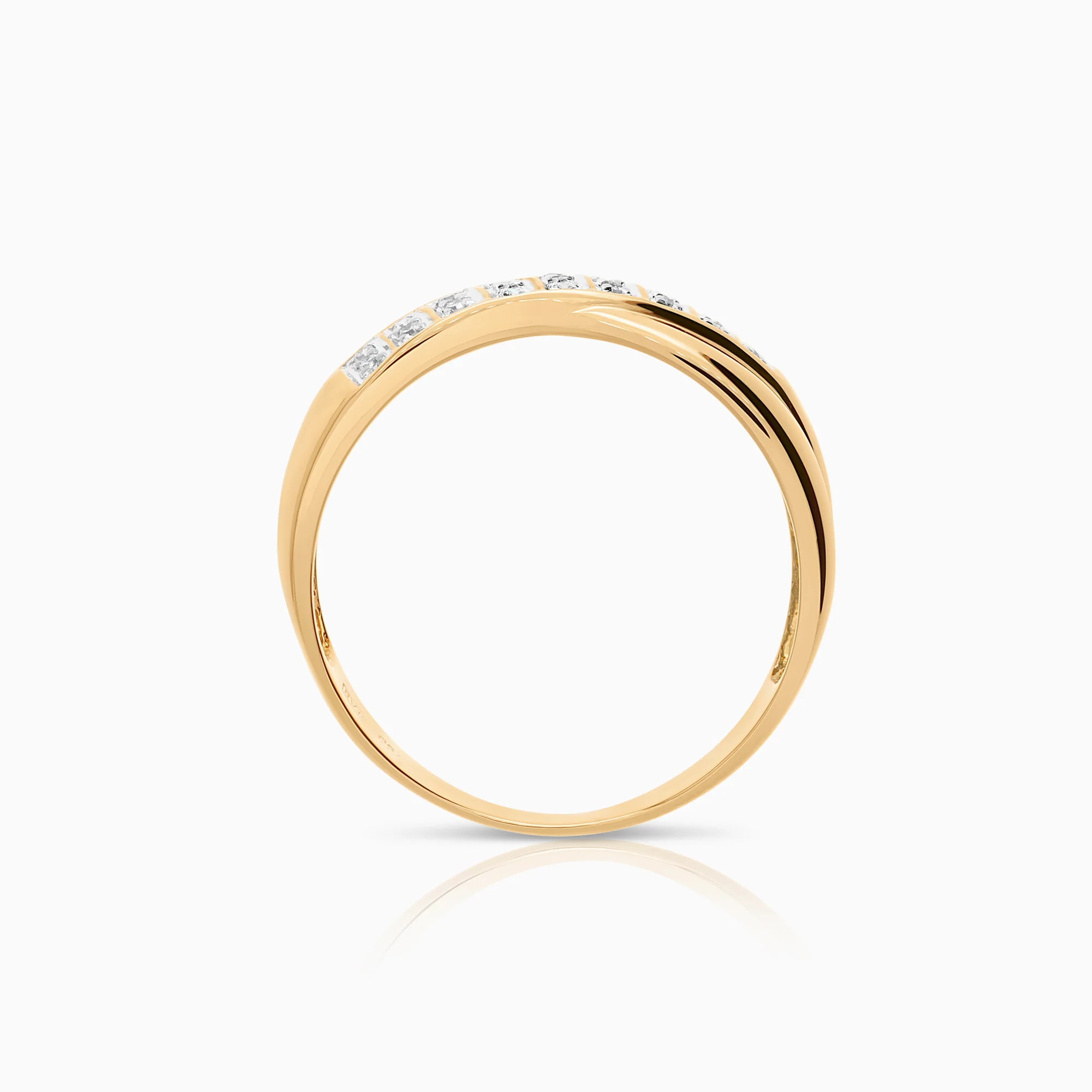 Diamond ring 0.05ct 18K gold - Image 2
