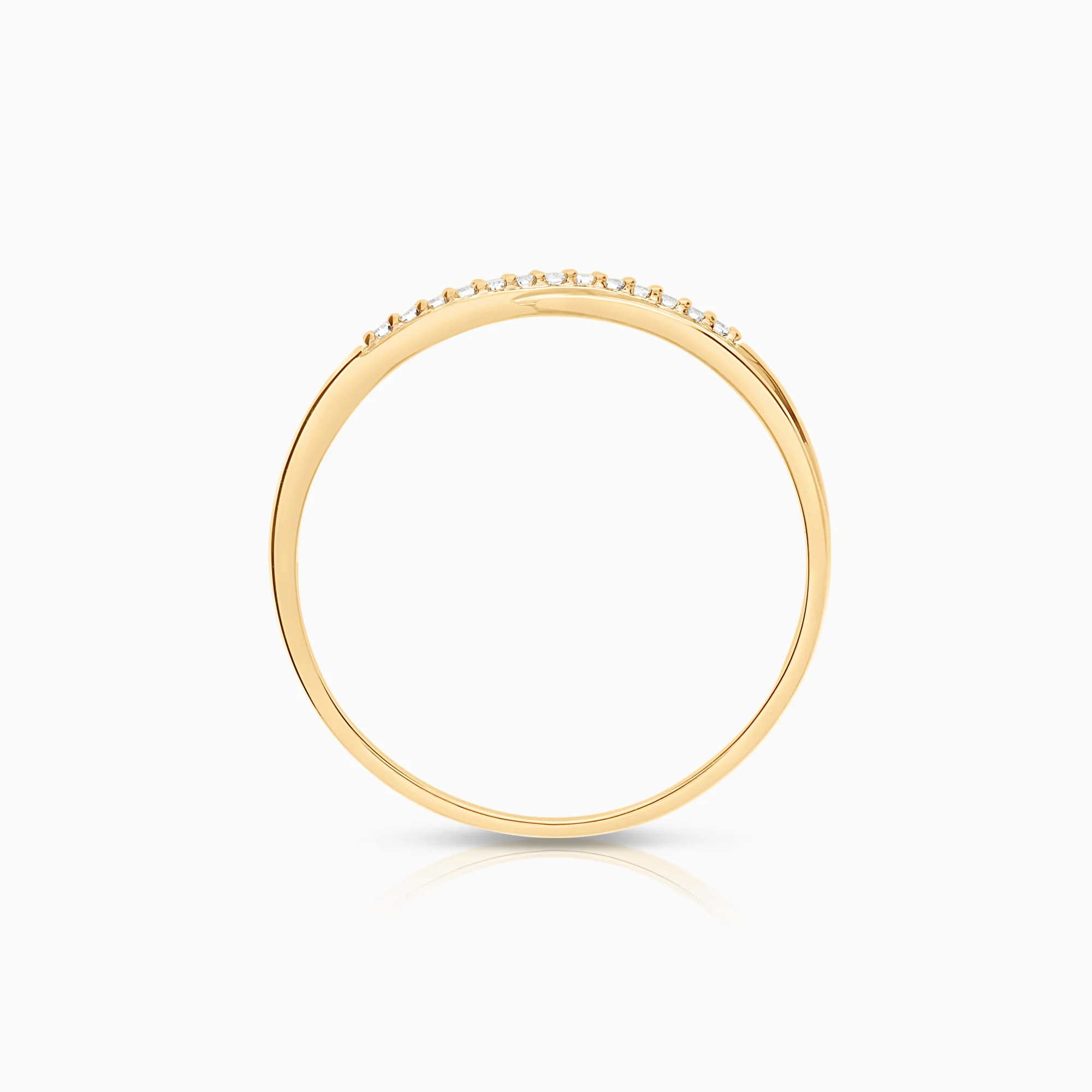 Diamond ring 0.05ct 18K gold - Image 2