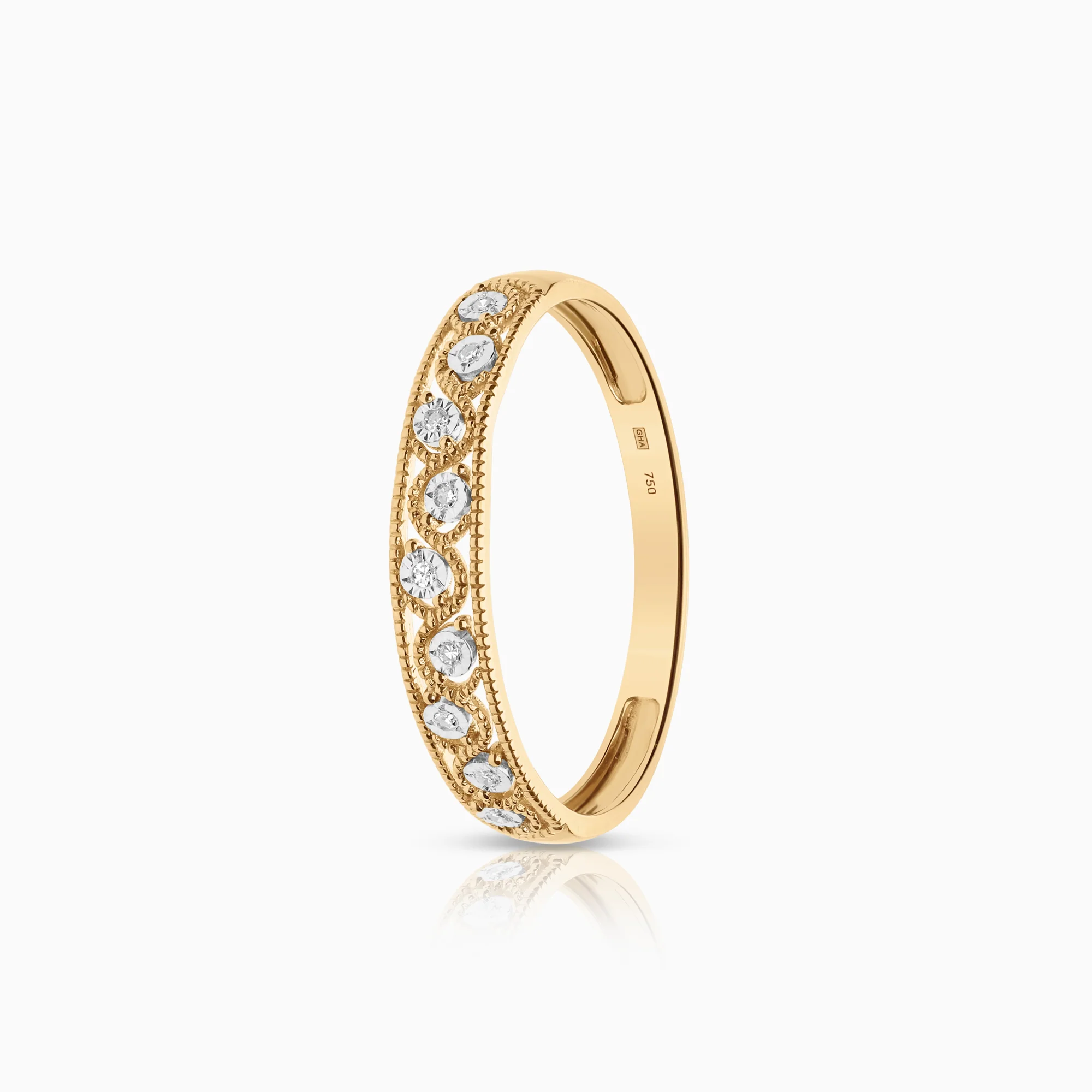 Diamond ring 0.05ct 18K gold