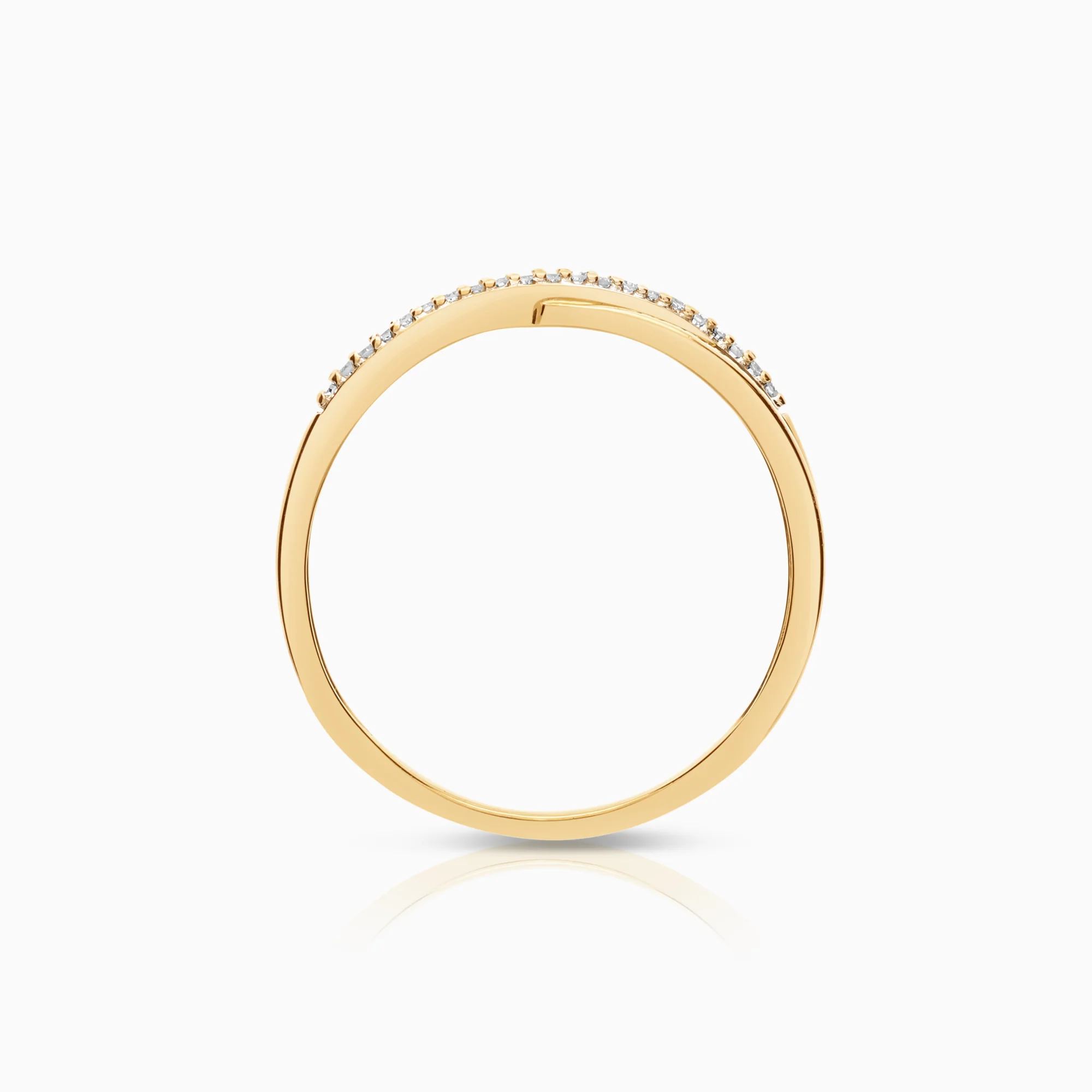 Diamond ring 0.05ct 18K gold - Image 2