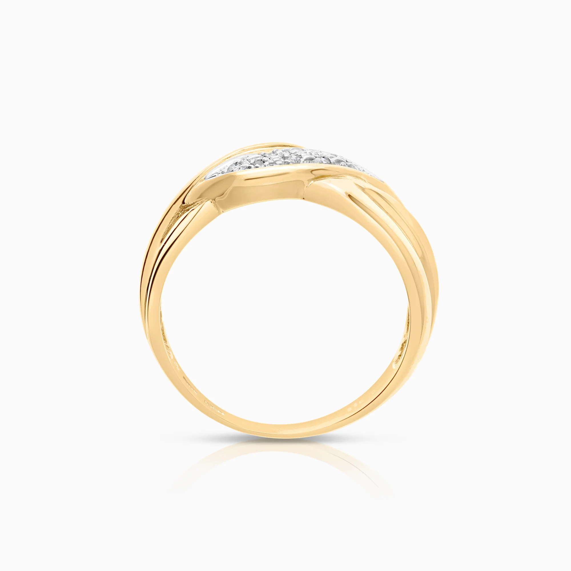 Diamond ring 0.05ct 18K gold - Image 2