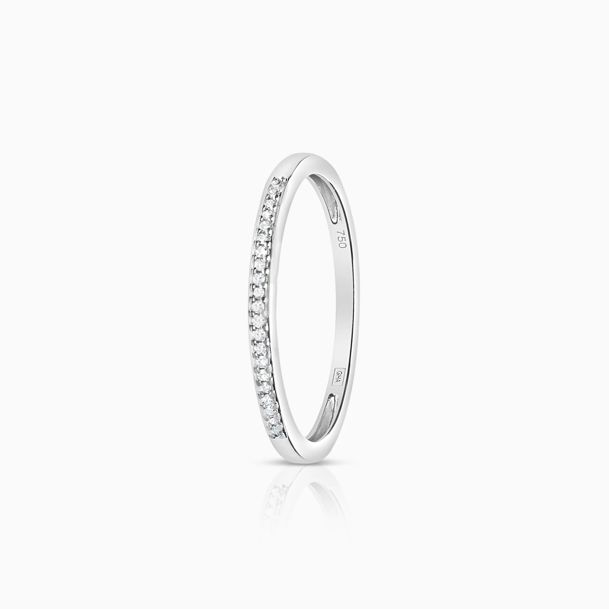 Diamond ring 0.05ct 18K white gold