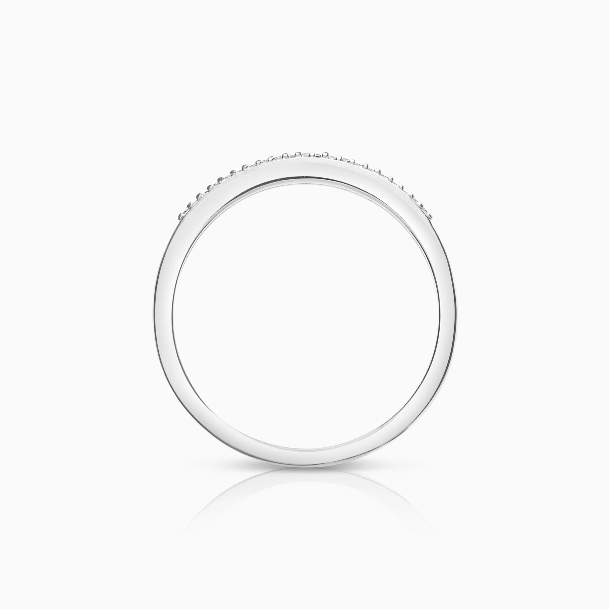 Diamond ring 0.05ct 18K white gold - Image 2