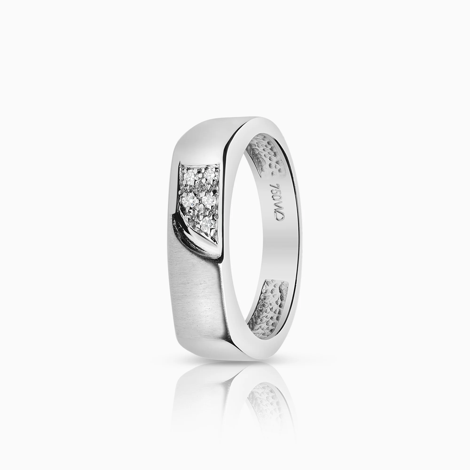 Diamond ring 0.05ct 18K white gold