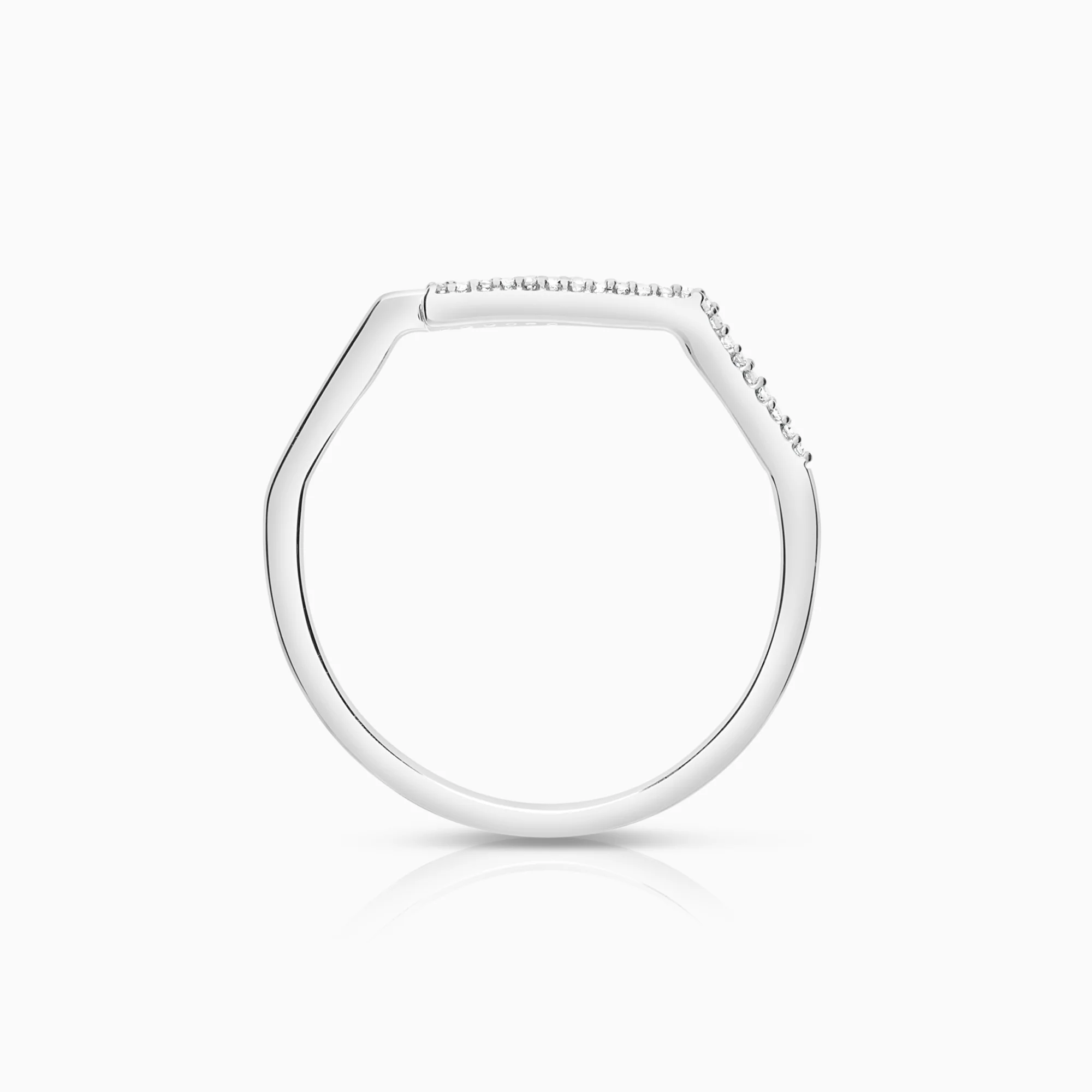 Diamond ring 0.05ct 9K white gold - Image 2