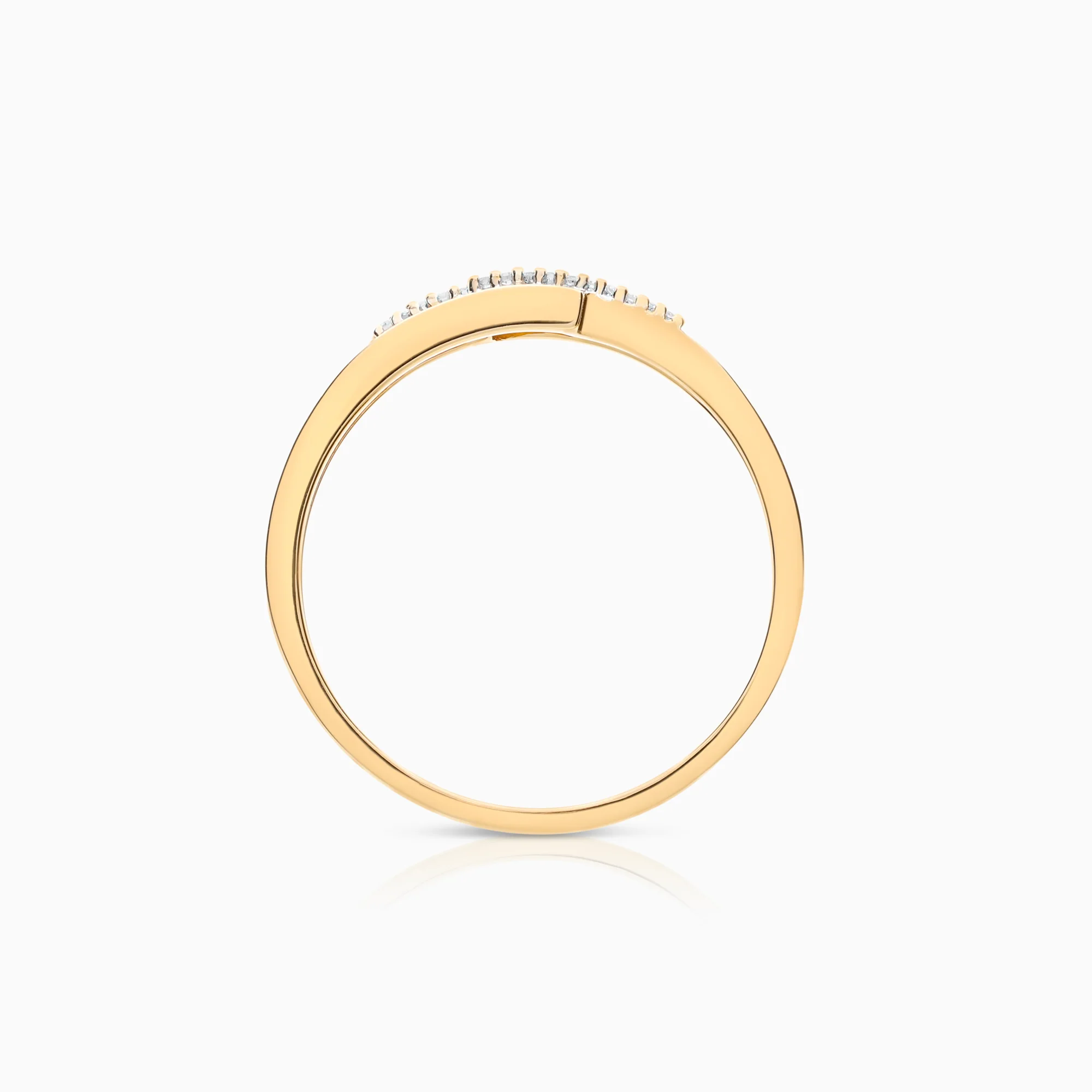 Diamond ring 0.06ct 18K gold - Image 2
