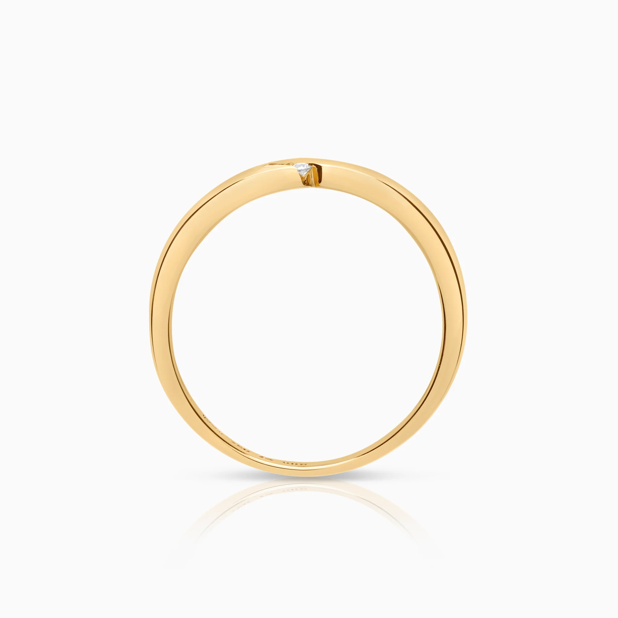Diamond ring 0.06ct 18K gold - Image 2
