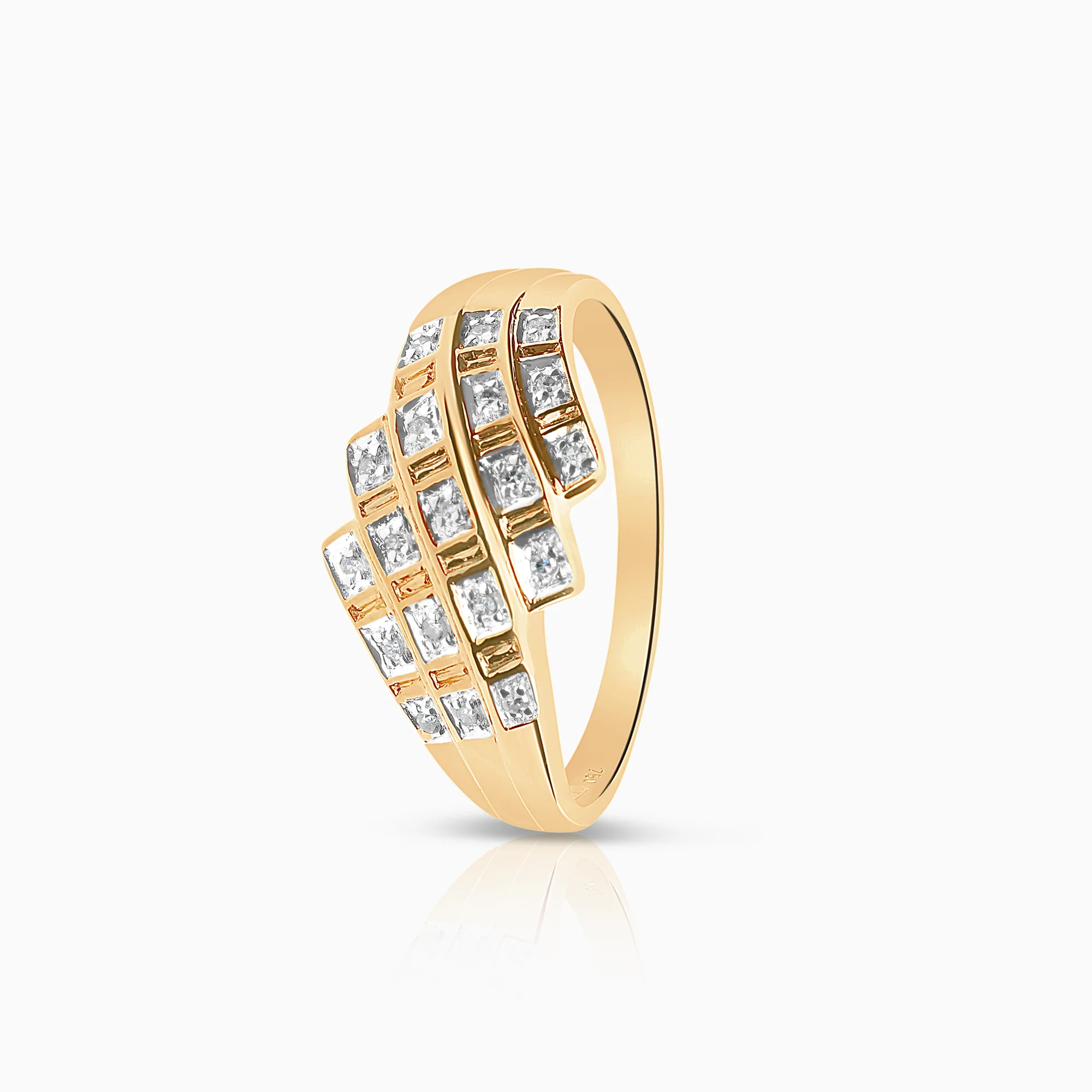 Diamond ring 0.06ct 18K gold
