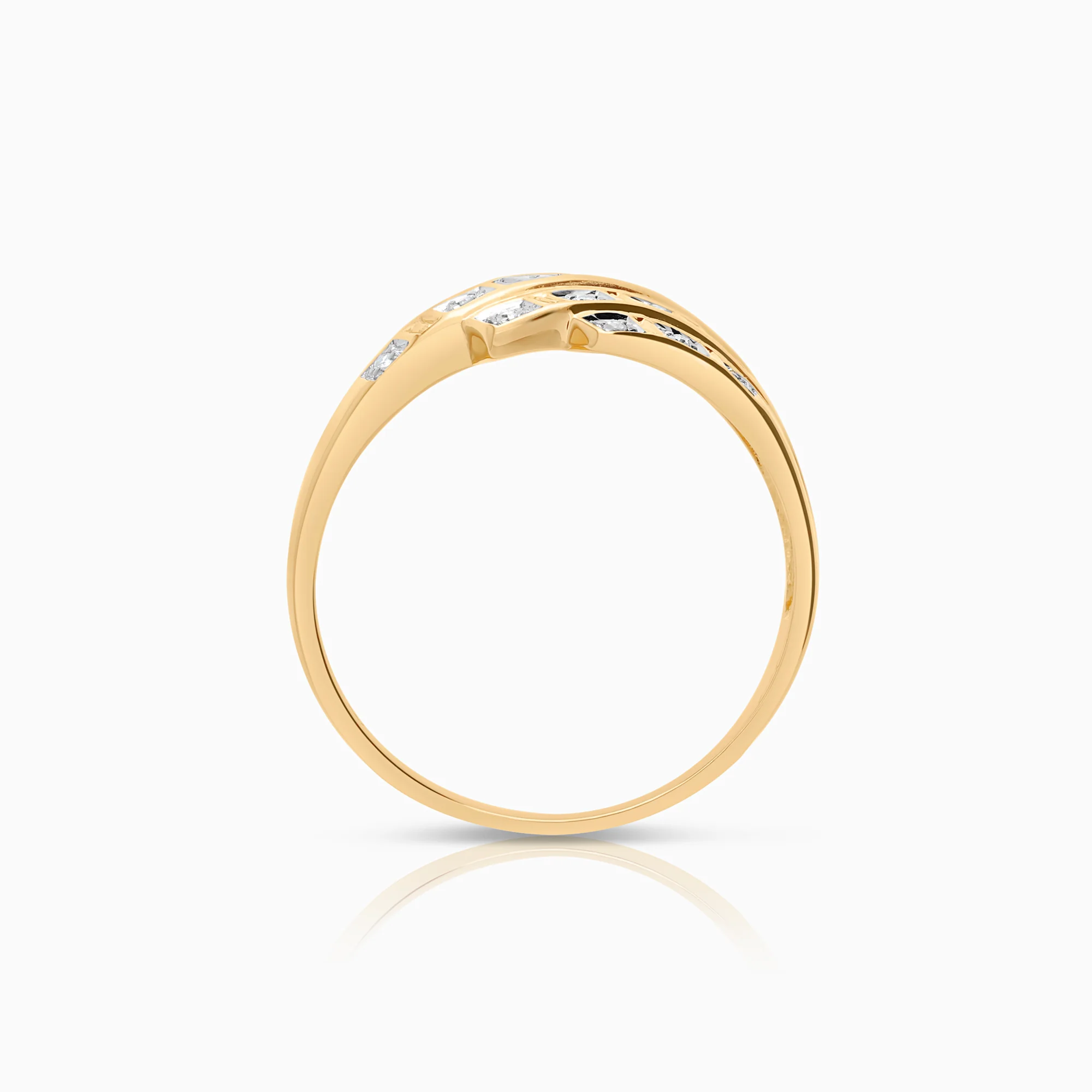 Diamond ring 0.06ct 18K gold - Image 2