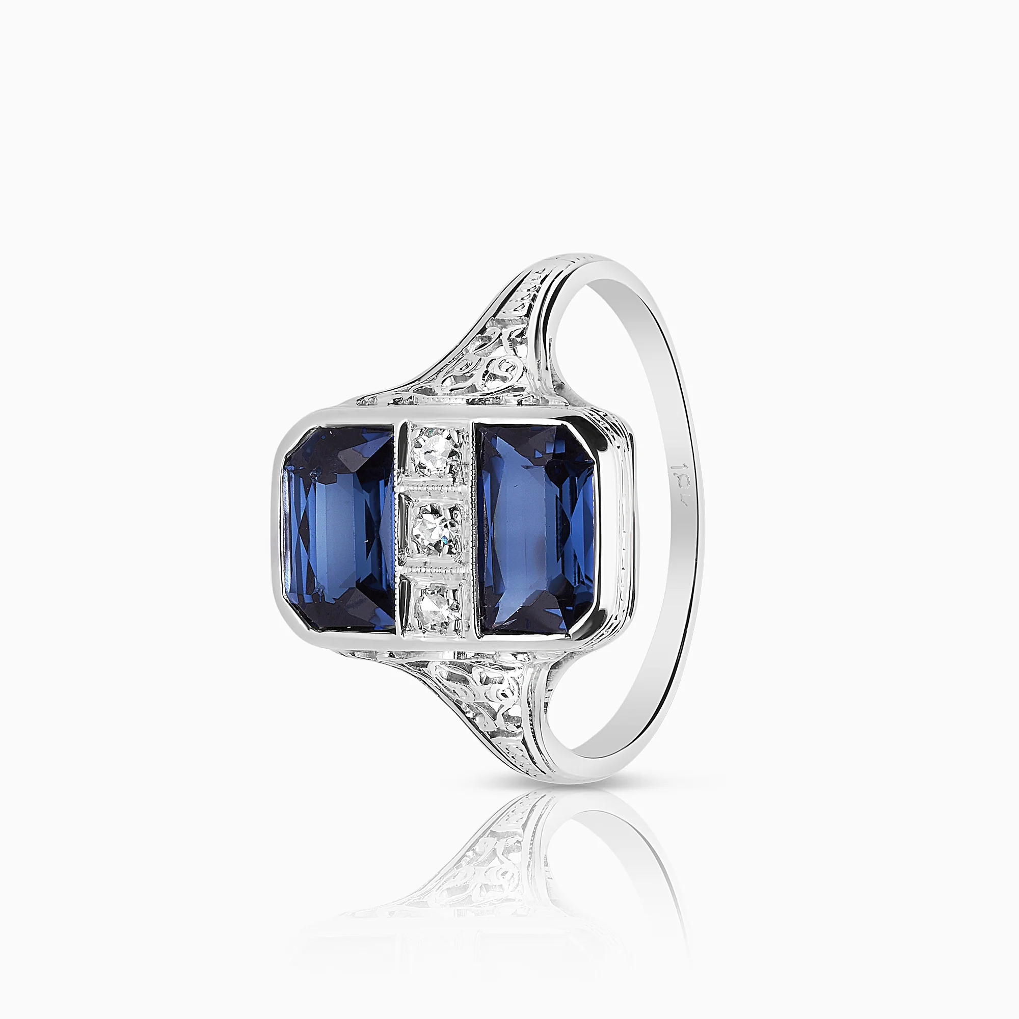 Diamond ring 0.06ct 18K white gold