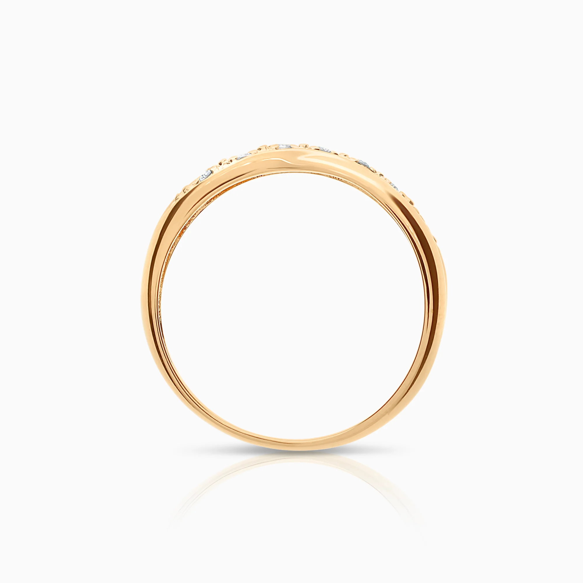 Diamond ring 0.07ct 18K gold - Image 2