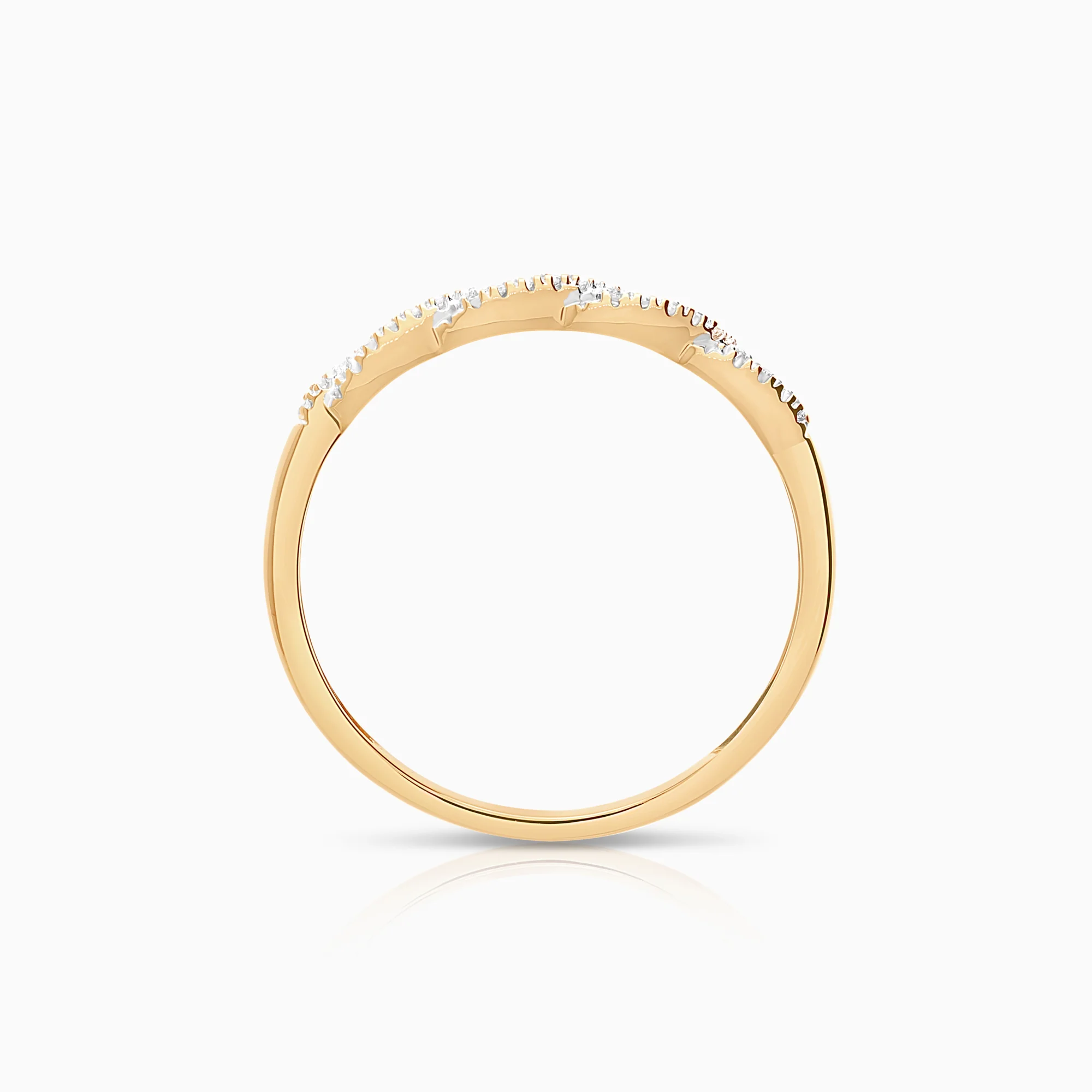 Diamond ring 0.07ct 18K gold - Image 2