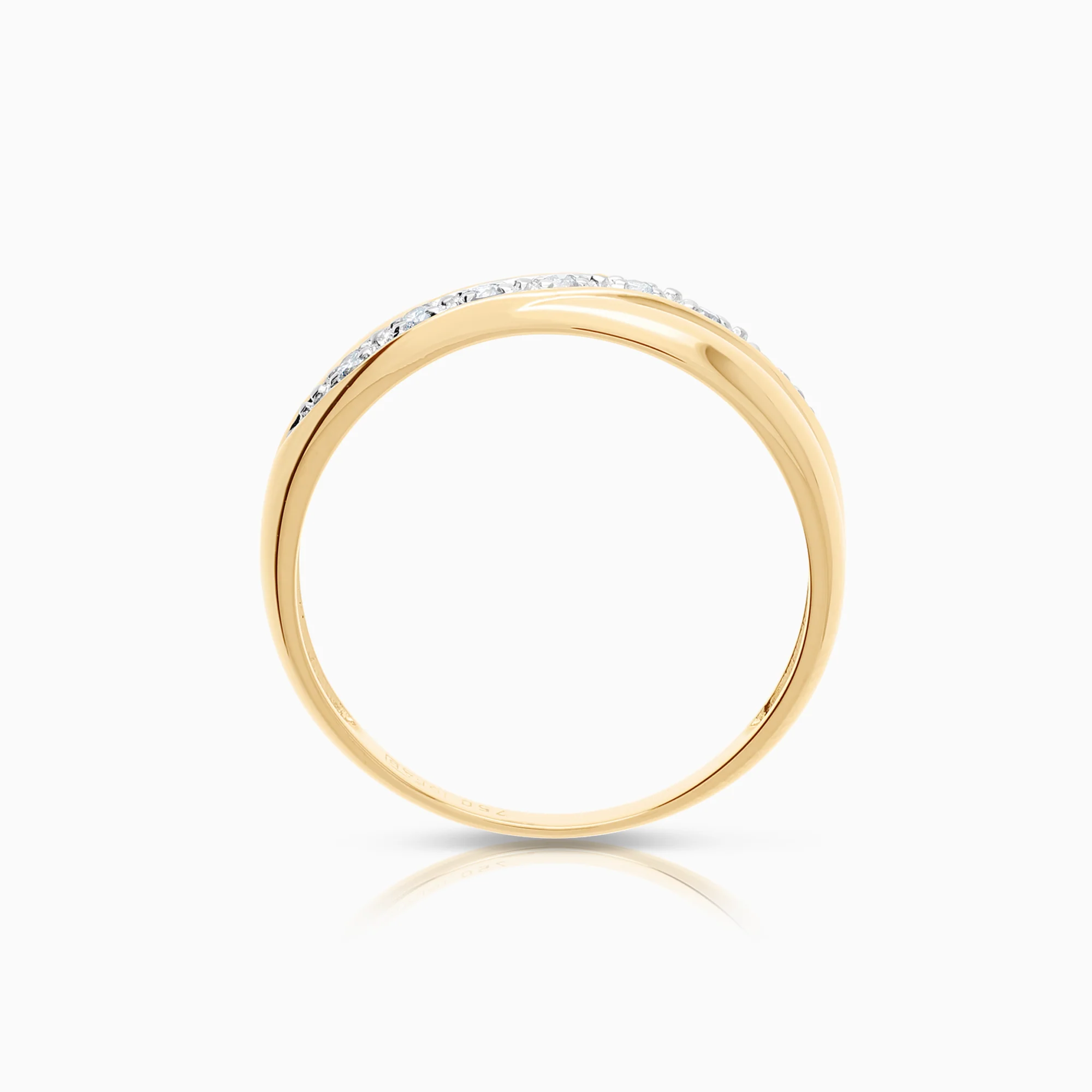 Diamond ring 0.07ct 18K gold - Image 2