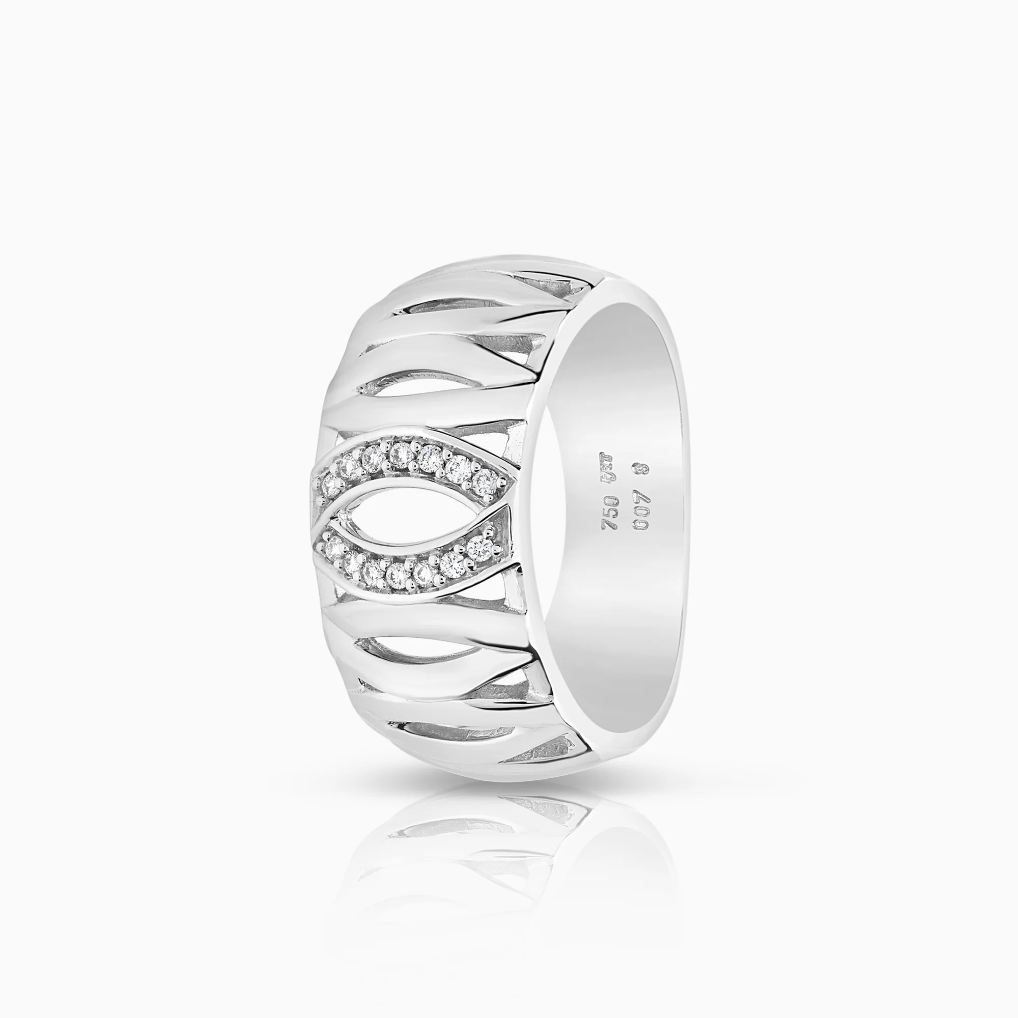 Diamond ring 0.07ct 18K white gold