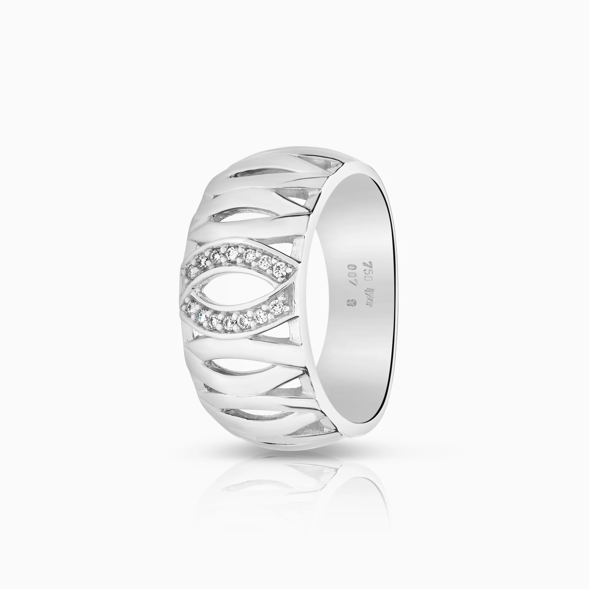 Diamond ring 0.07ct 18K white gold
