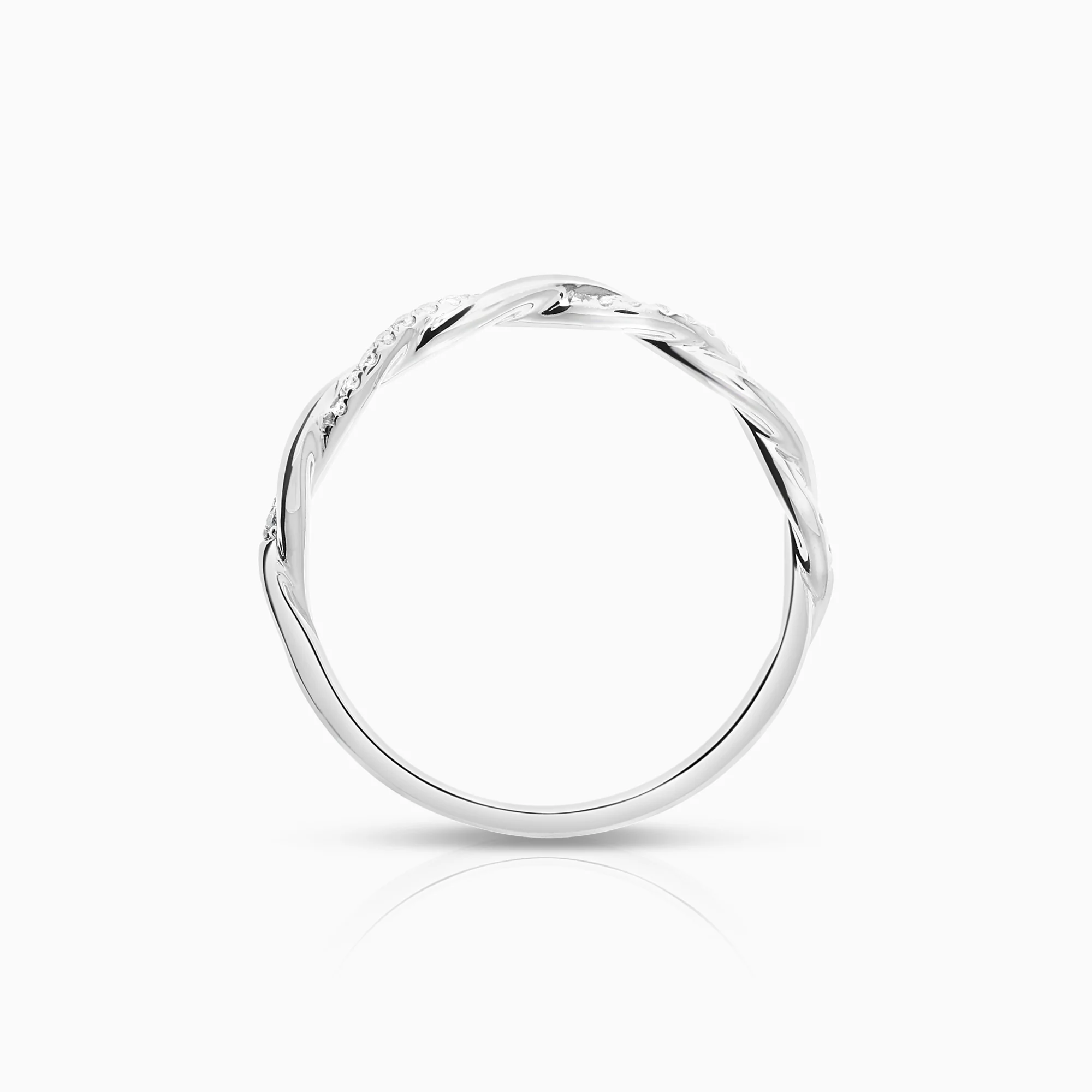 Diamond ring 0.07ct 18K white gold - Image 2