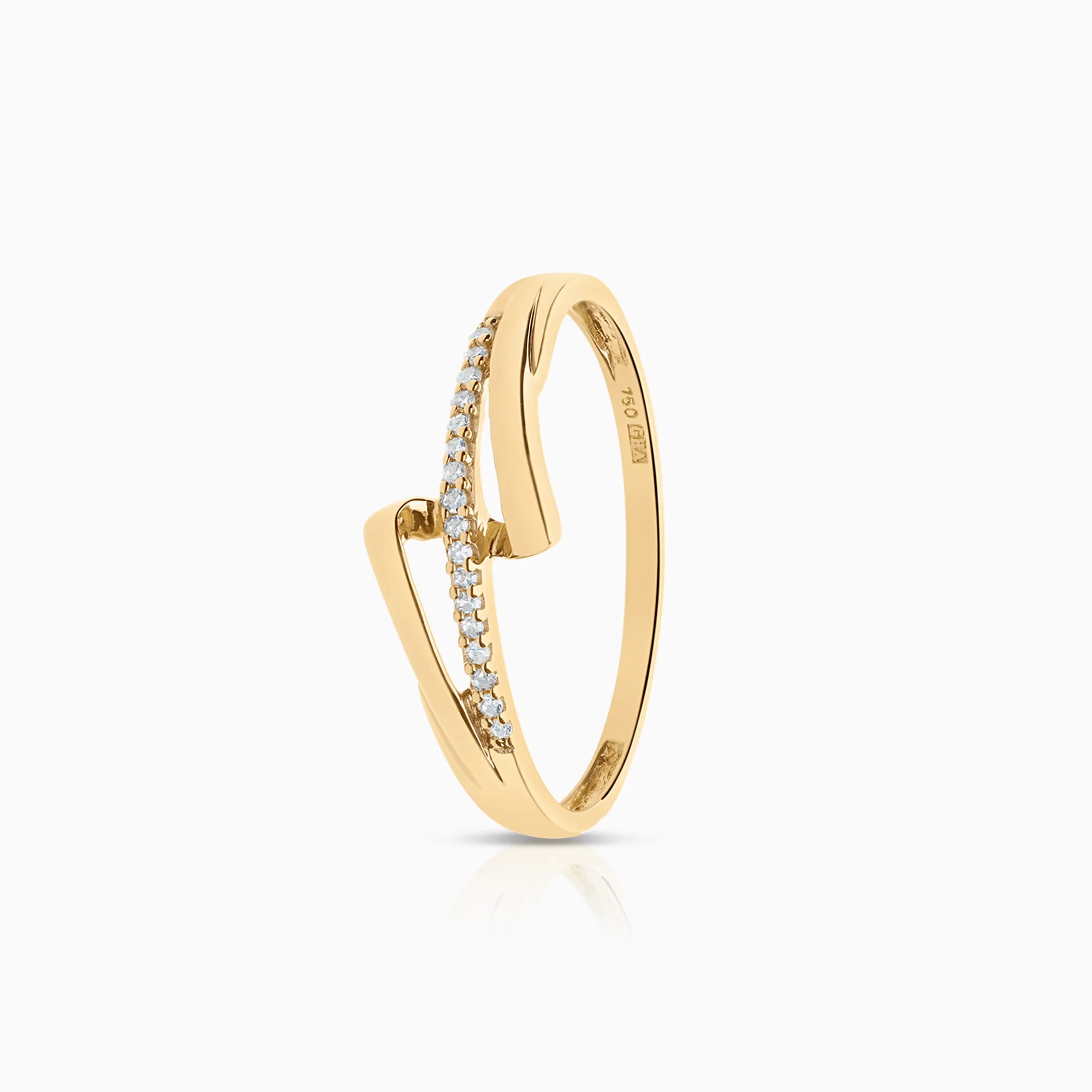 Diamond ring 0.085ct 18K gold