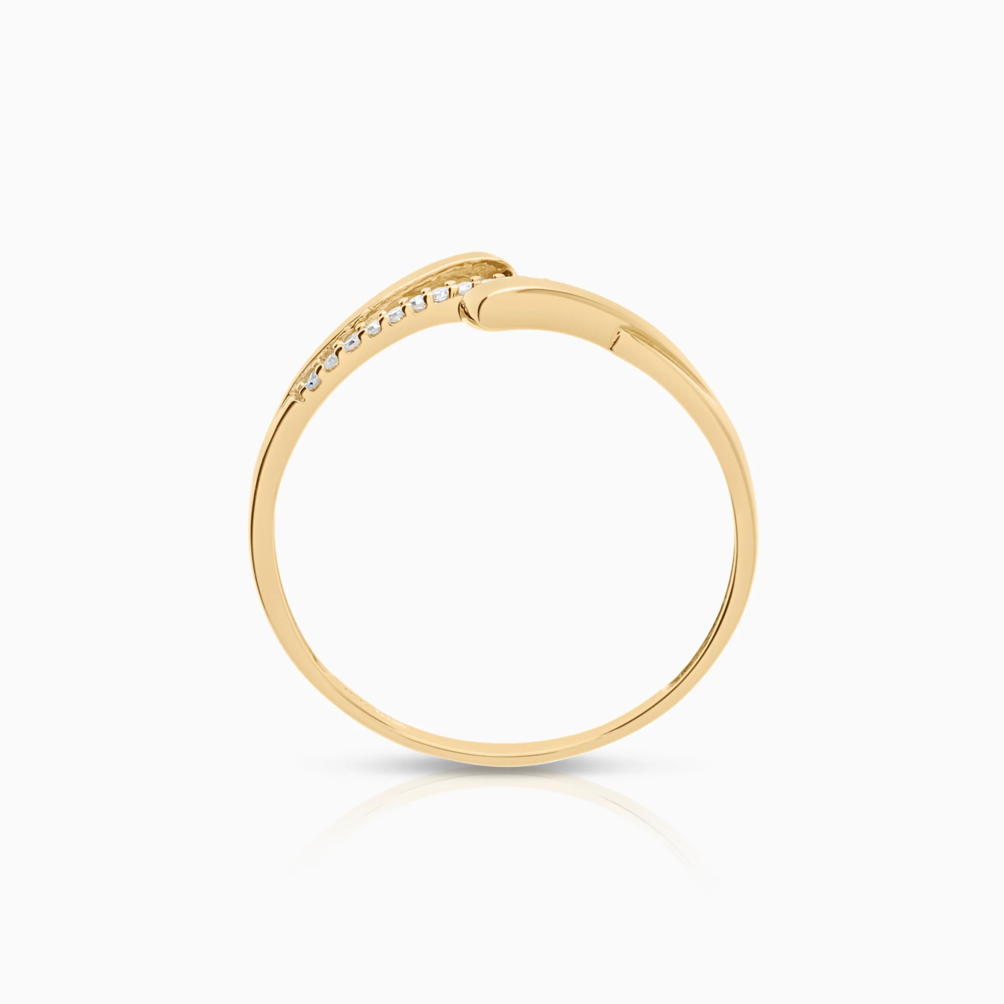 Diamond ring 0.085ct 18K gold - Image 2