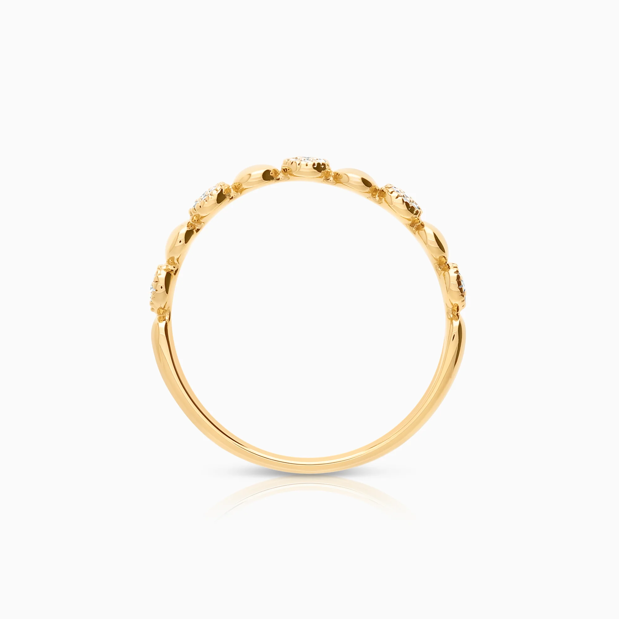 Diamond ring 0.09ct 18K gold - Image 2