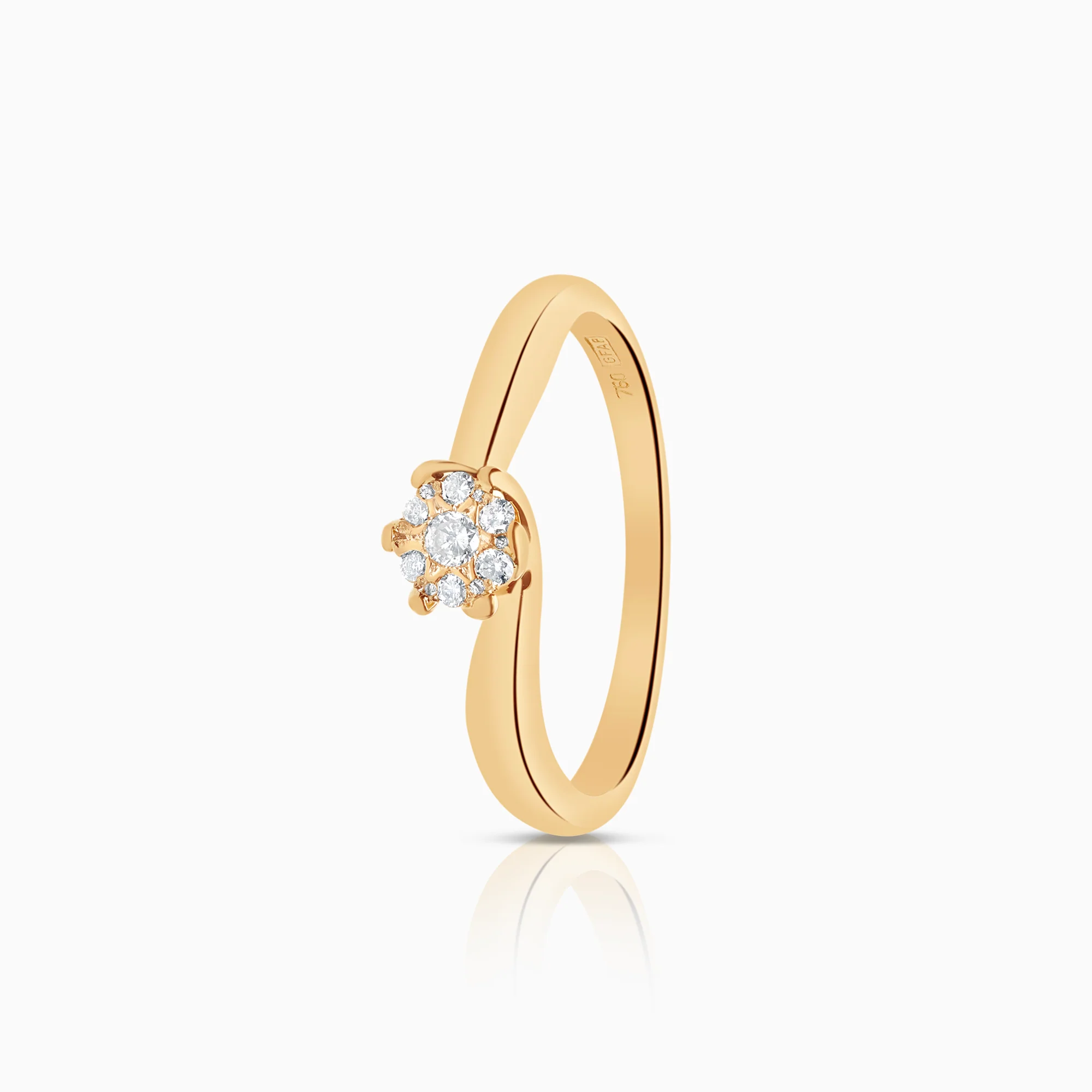 Diamond ring 0.09ct 18K gold