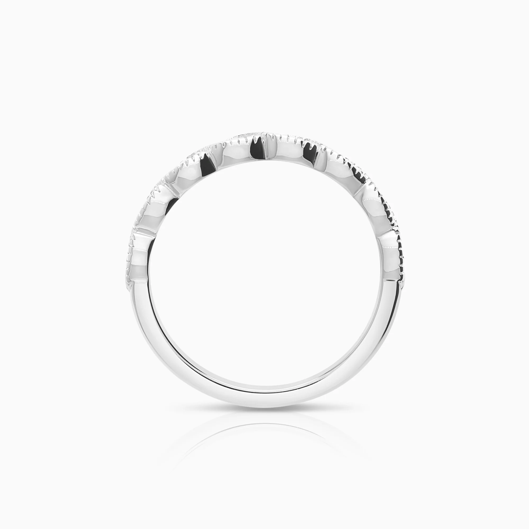 Diamond ring 0.09ct 18K white gold - Image 2