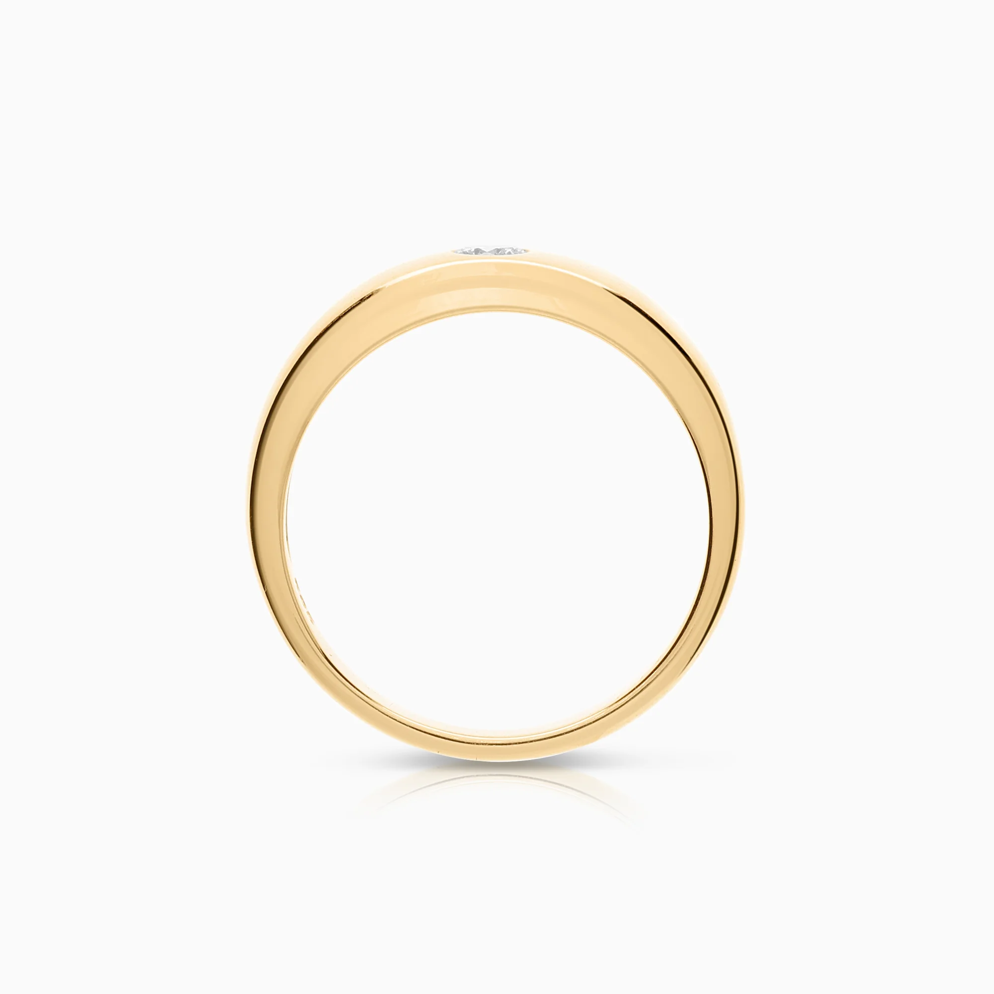 Diamond ring 0.10ct 14K gold - Image 2