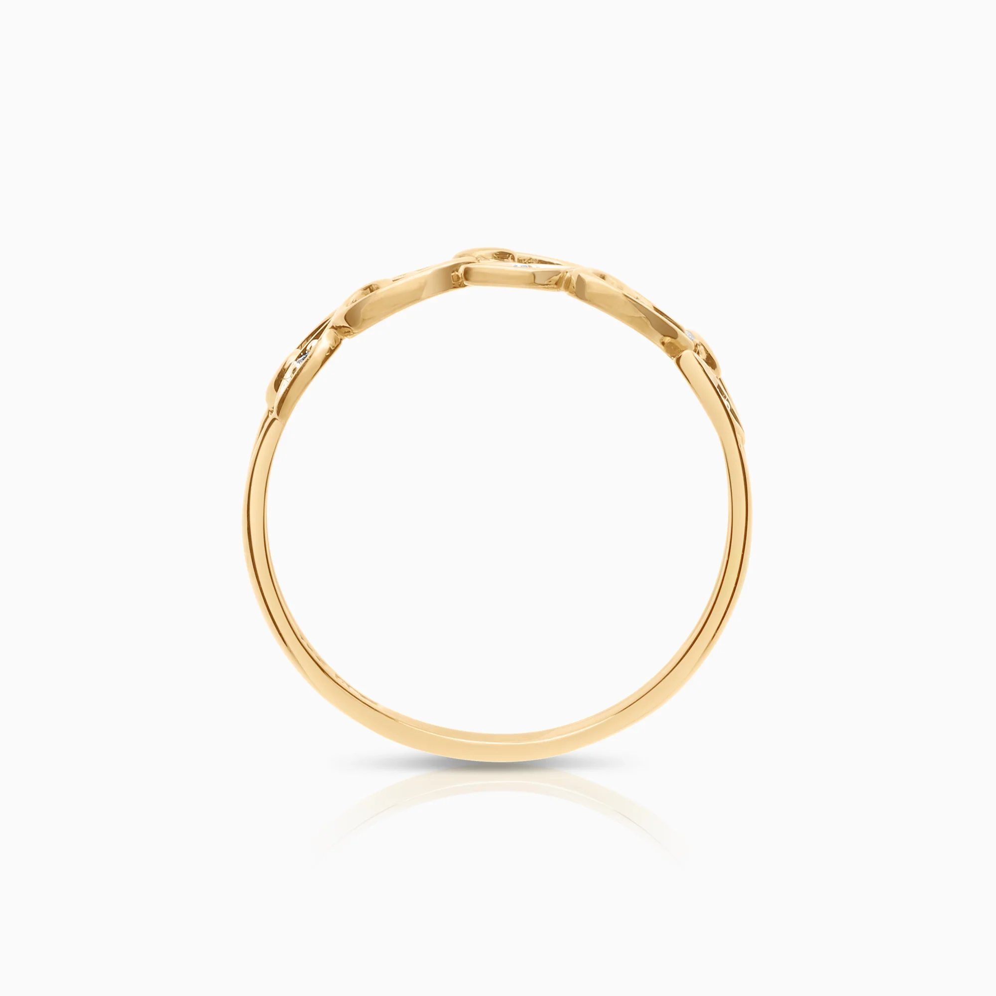 Diamond ring 0.10ct 18K gold - Image 2