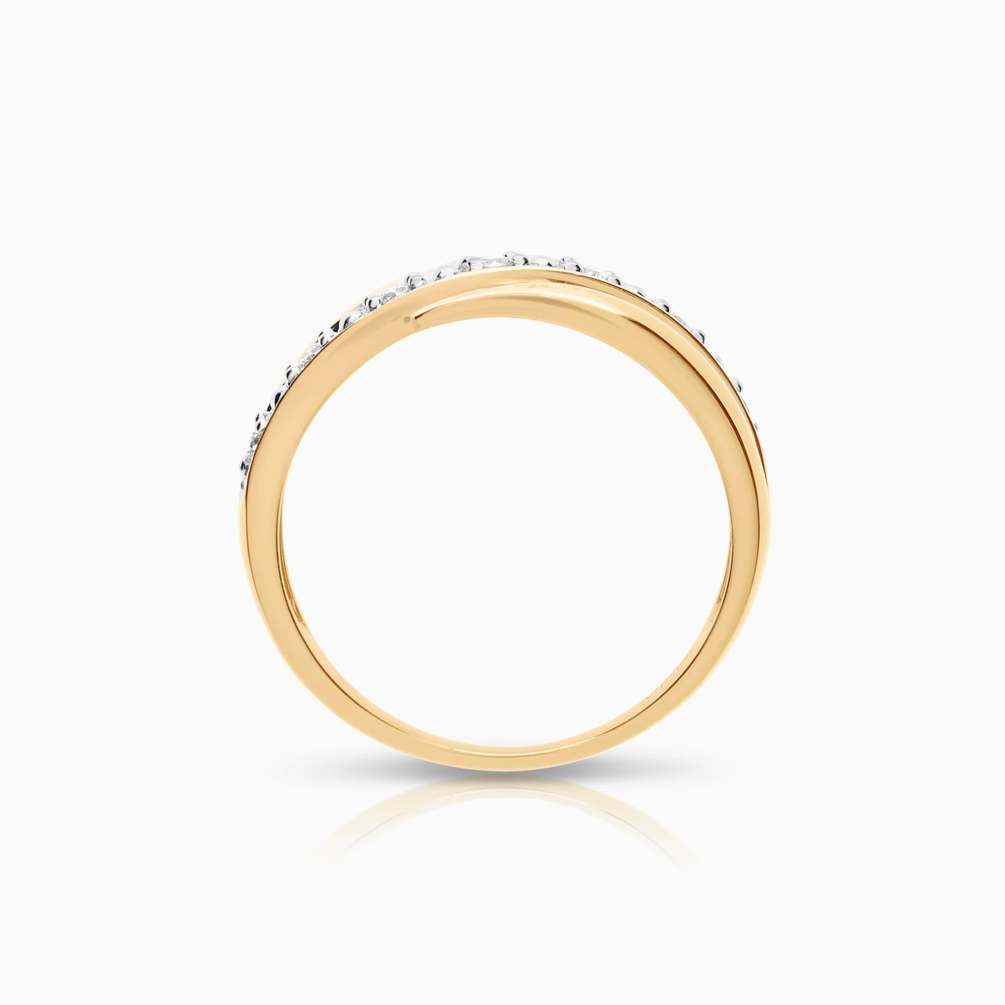 Diamond ring 0.10ct 18K gold - Image 2