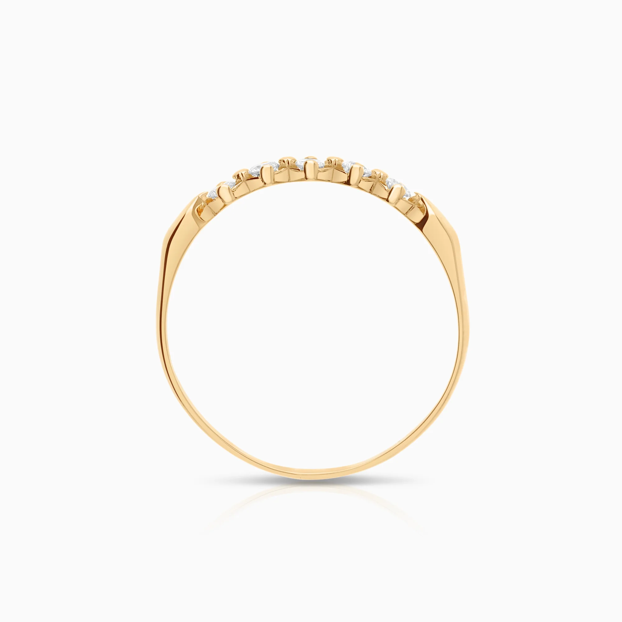Diamond ring 0.10ct 18K gold - Image 2