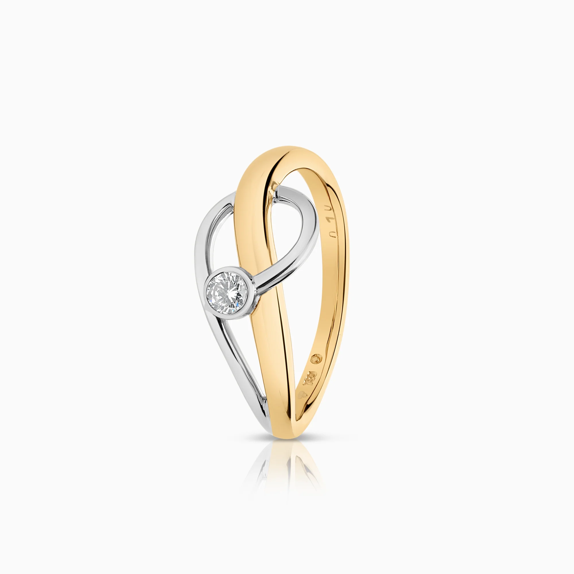 Diamond ring 0.10ct 18K gold