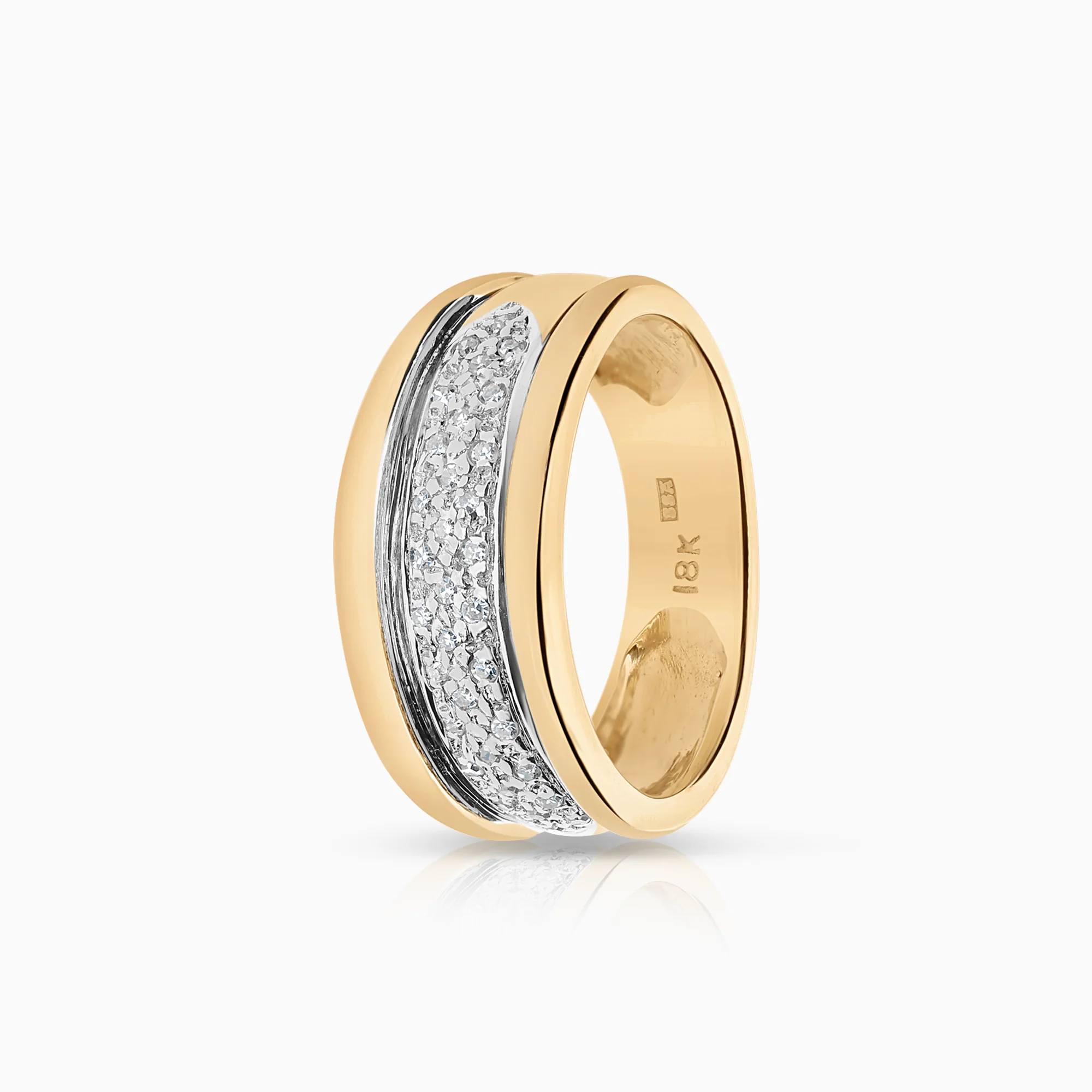 Diamond ring 0.10ct 18K gold