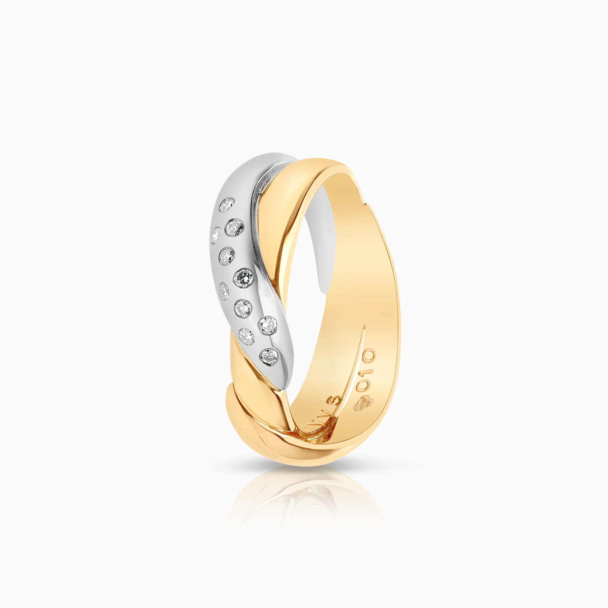 Diamond ring 0.10ct 18K gold