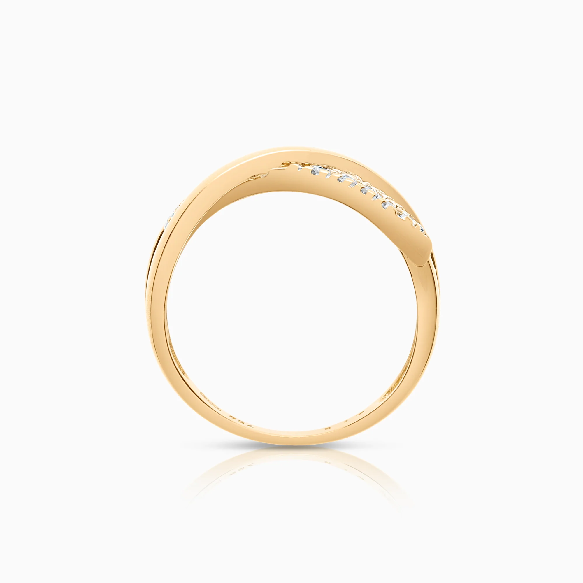 Diamond ring 0.10ct 18K gold - Image 2