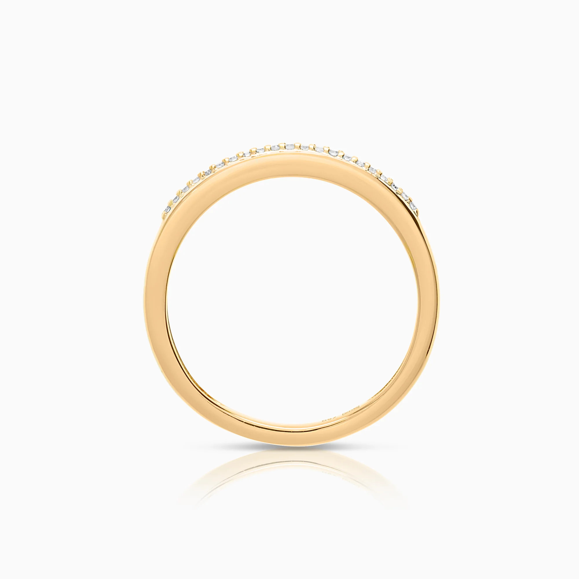 Diamond ring 0.10ct 18K gold - Image 2