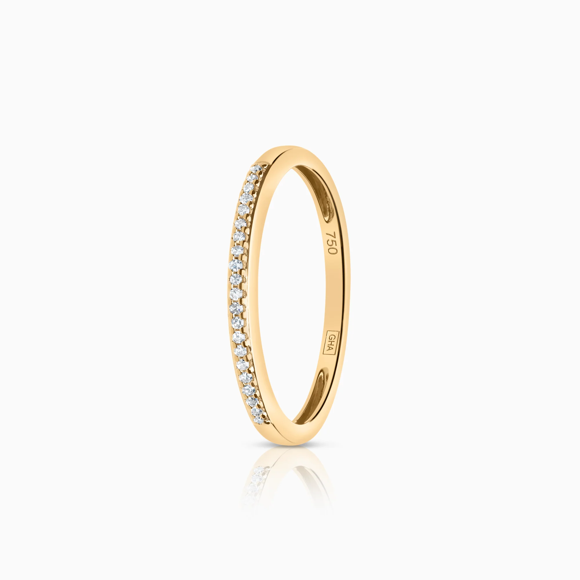Alliance ring 0.10ct 18K gold