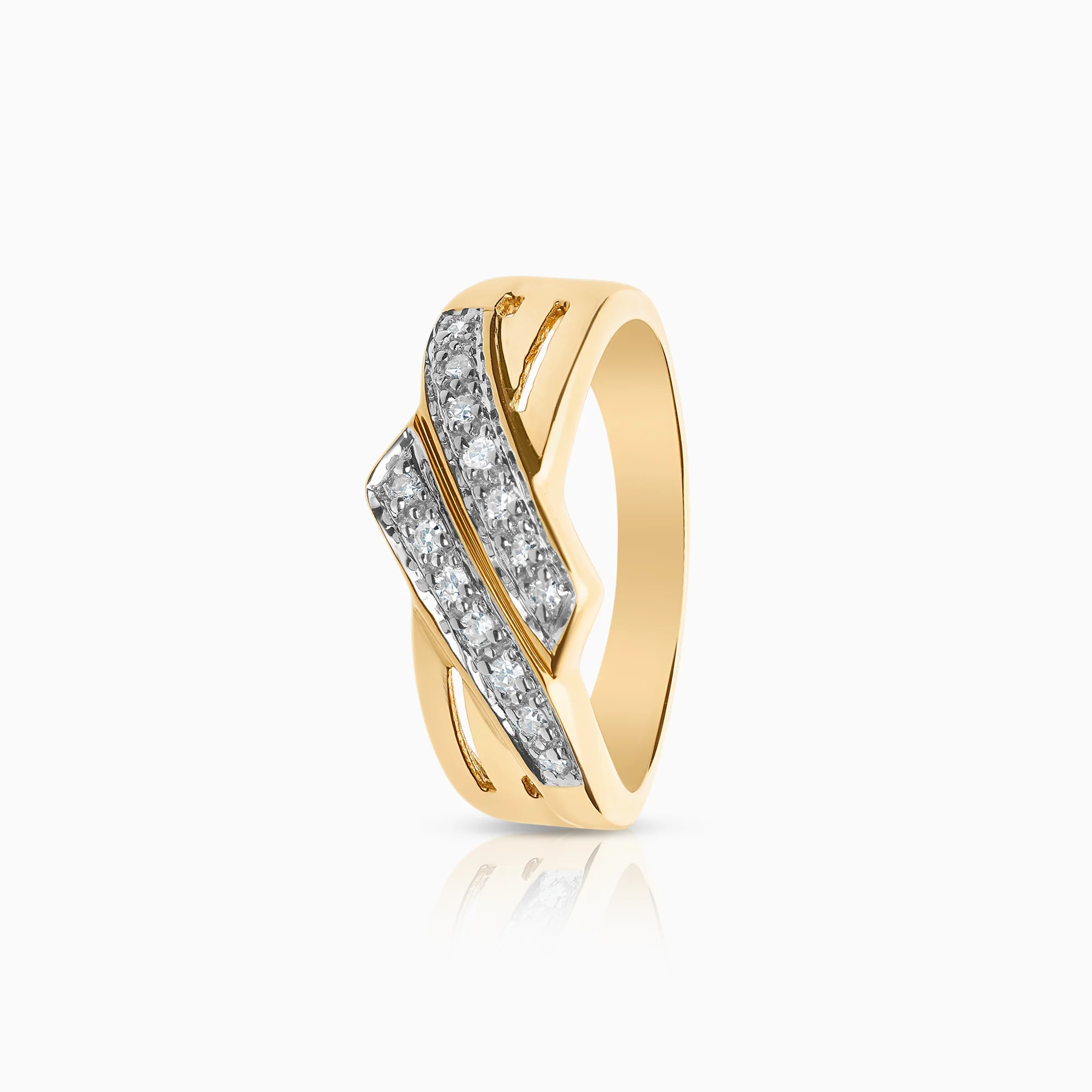 Diamond ring 0.10ct 18K gold