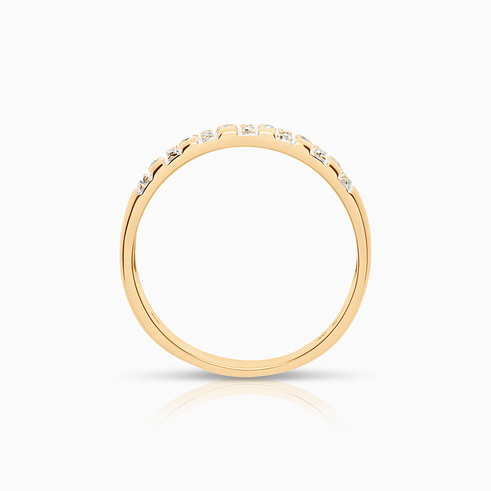 Diamond ring 0.10ct 18K gold - Image 2
