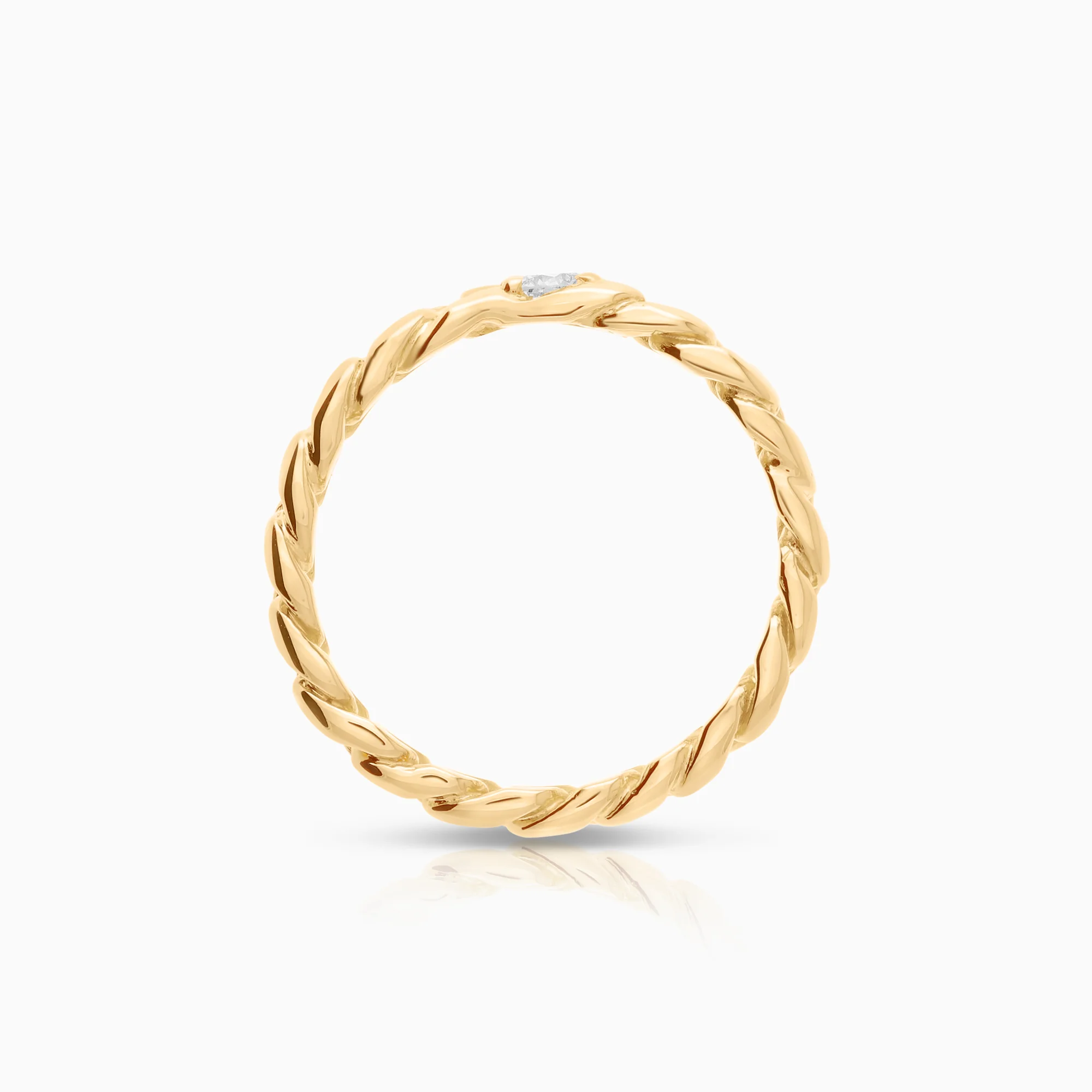 Diamond ring 0.10ct 18K gold - Image 2
