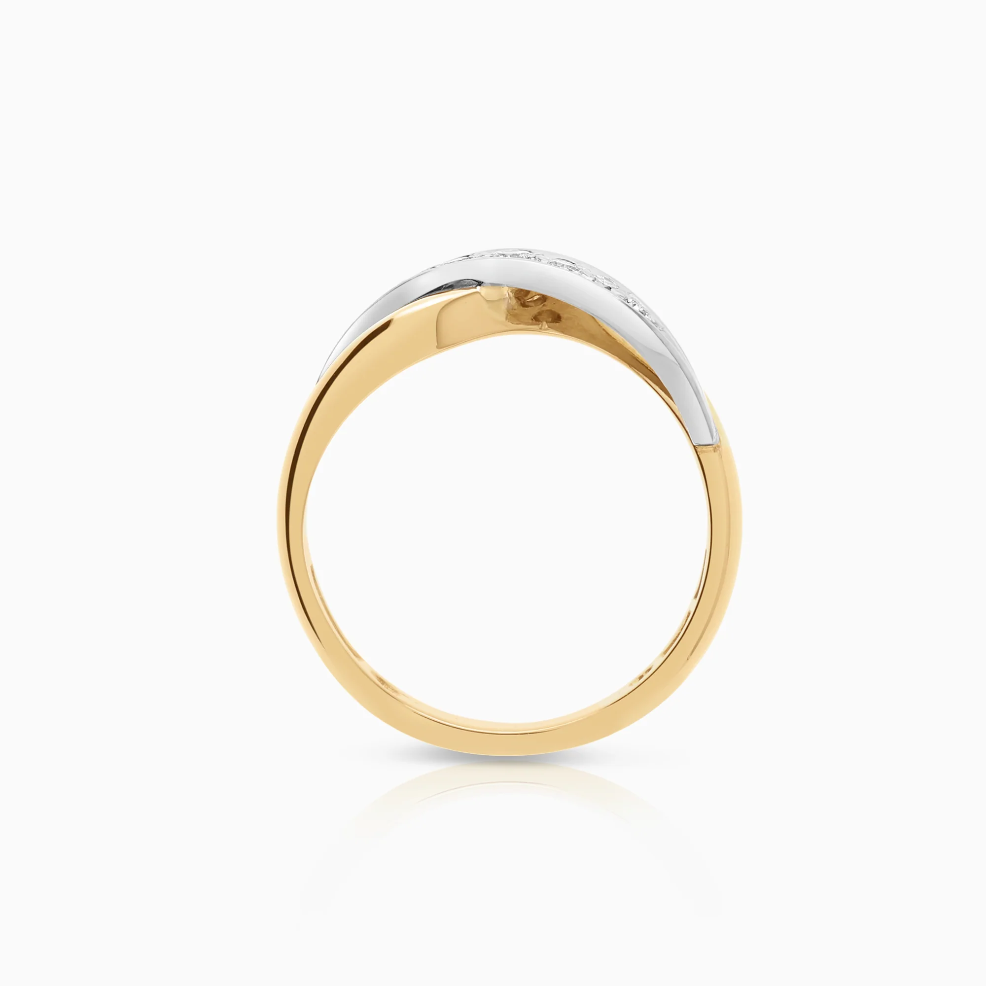 Diamond ring 0.10ct 18K gold - Image 2