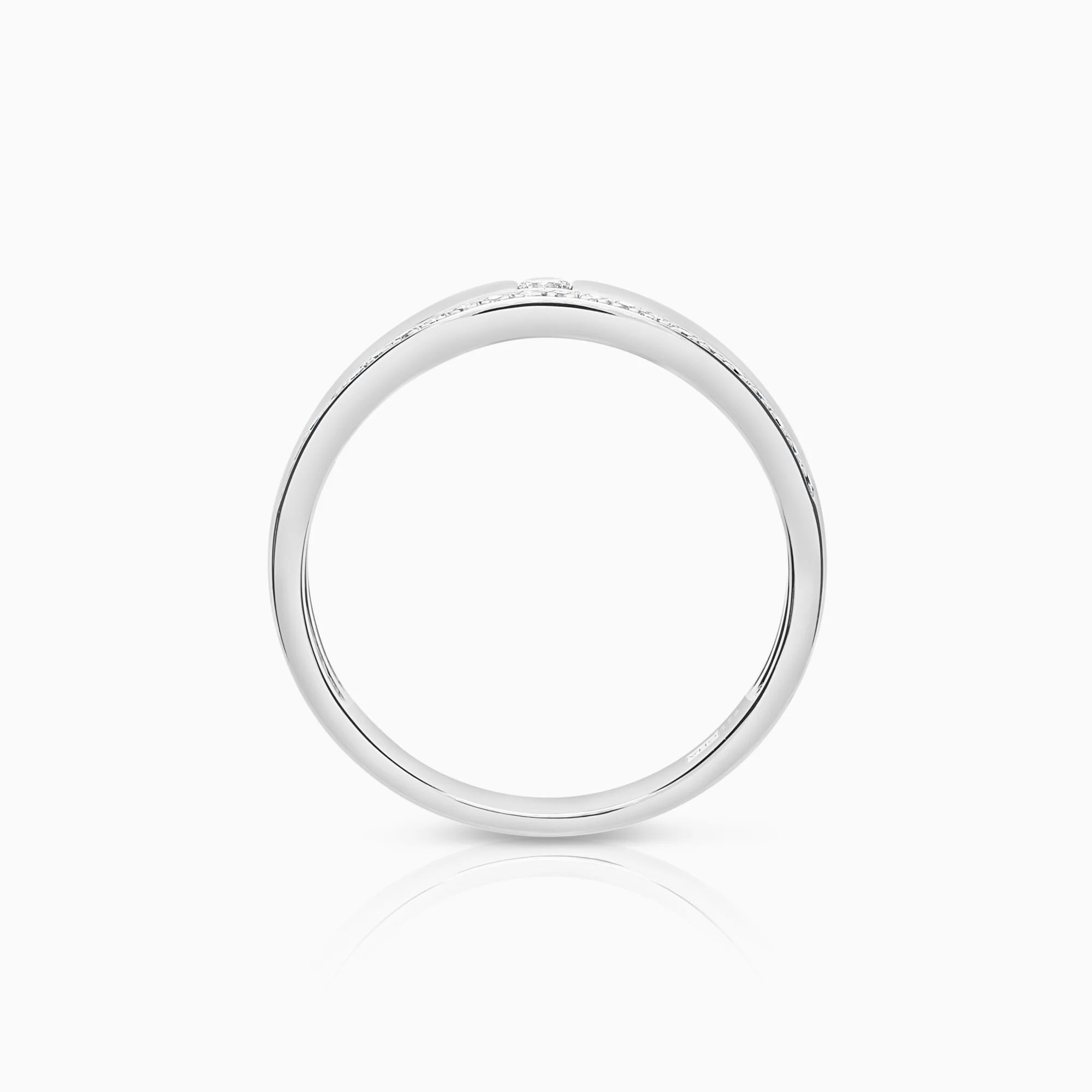 Diamond ring 0.10ct 18K white gold - Image 2