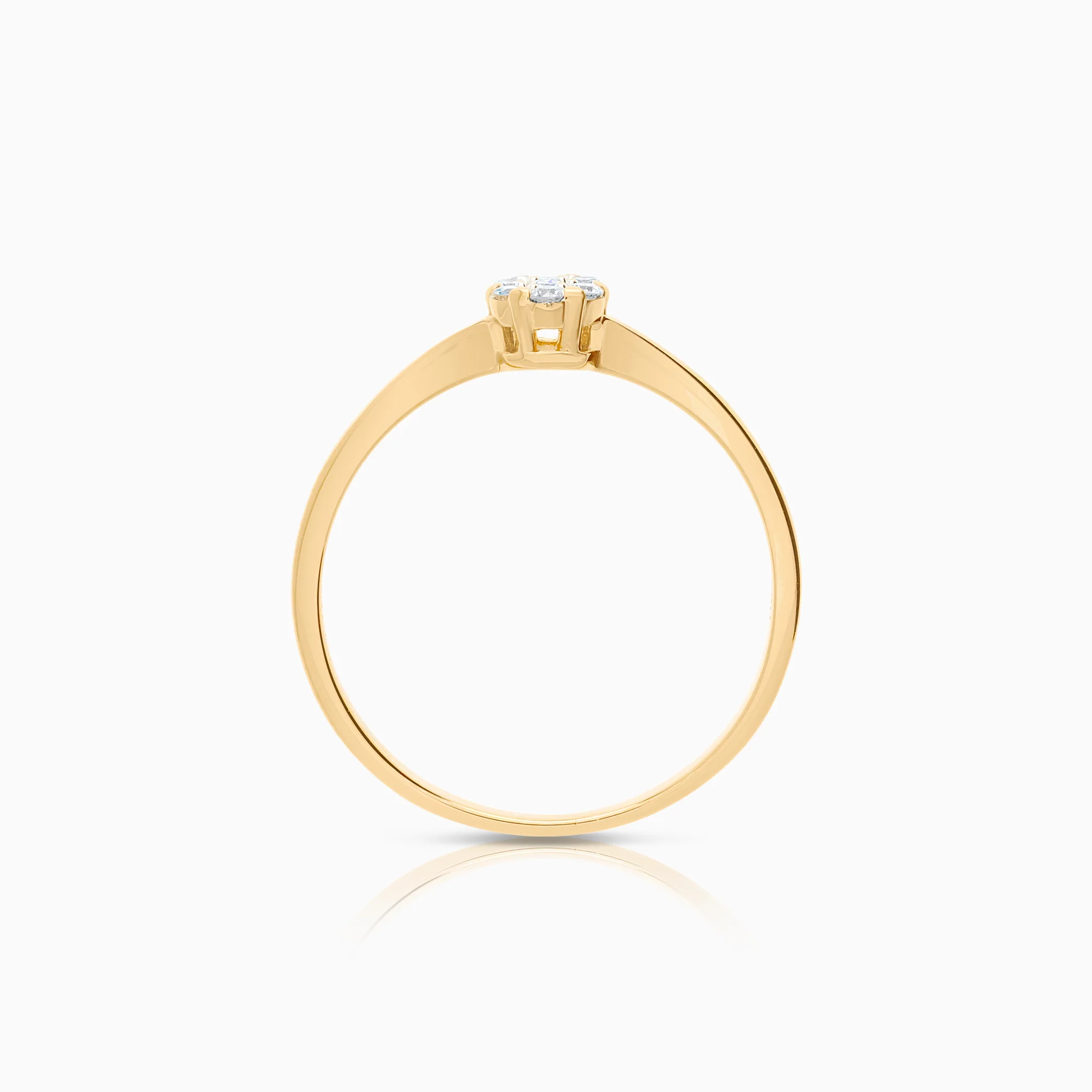 Diamond ring 0.11ct 18K gold - Image 2